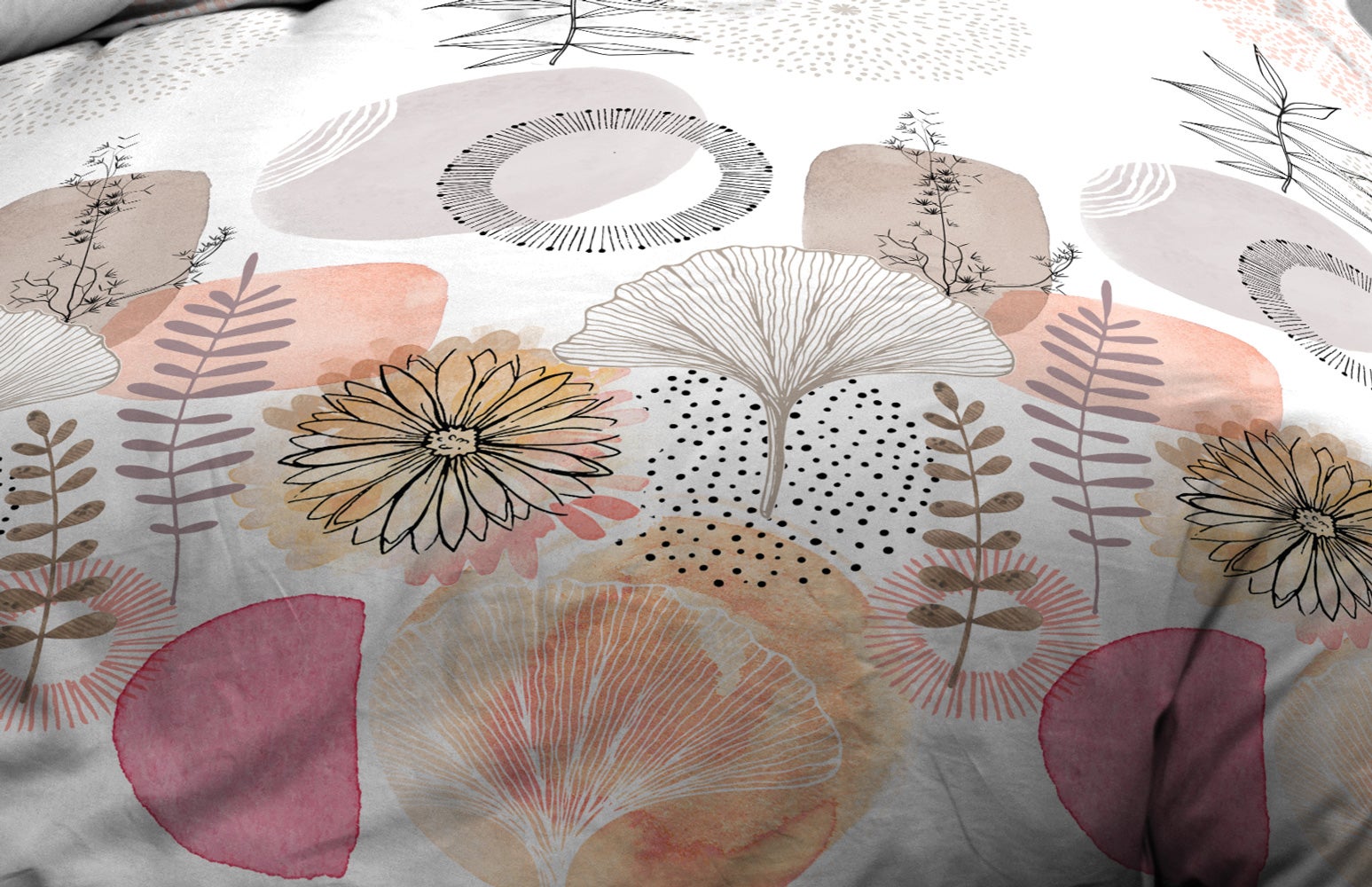 Parure Drap plat + drap-housse 160x200 + 2 T - Pur coton 57 fils - Aquarel - 2