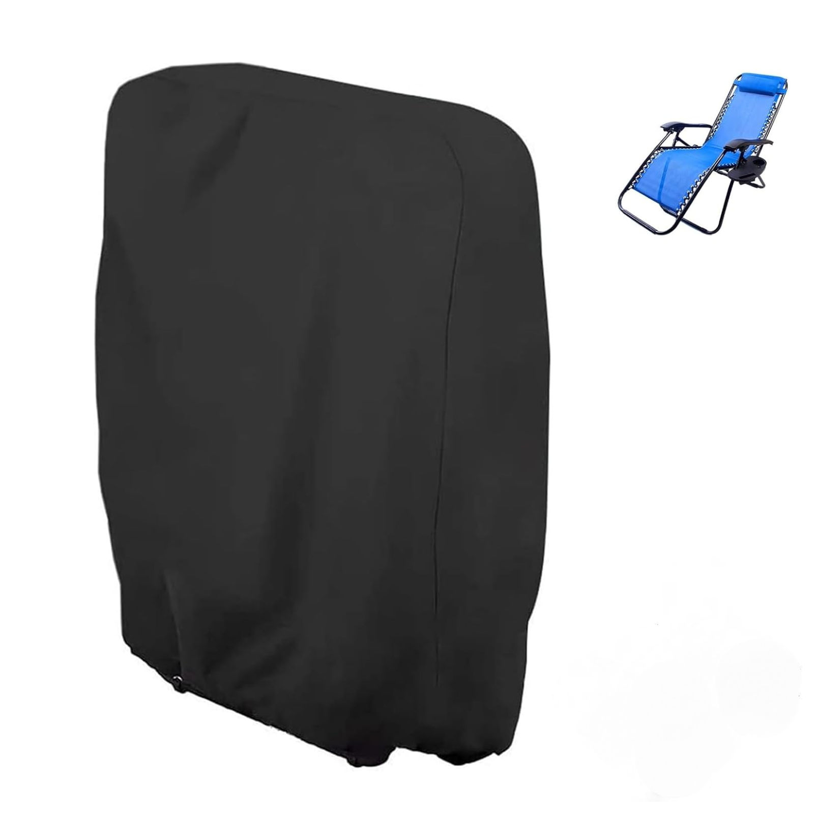Pokrowiec na leżak ogrodowy wodoodporny - 102 x 20/34 x 104 cm - do użytku na zewnątrz, w ogrodzie, na balkonie lub tarasie - czarny