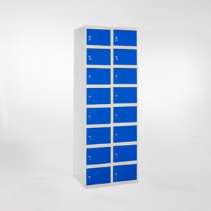 Taquilla metálica casillero de 16 puertas y alturas 180x50x40cm