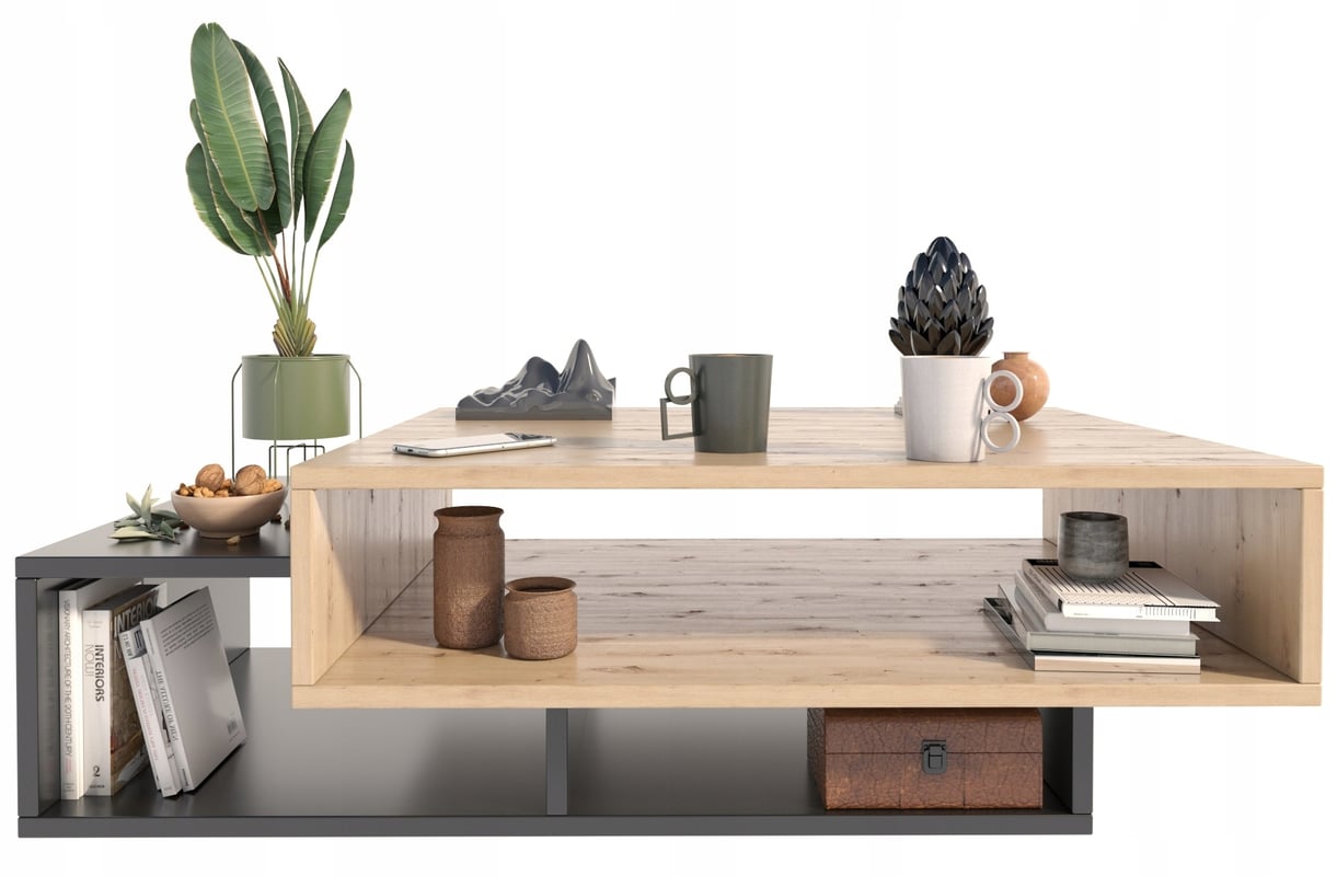 Ława stolik kawowy SARA artisan-czarny loft retro