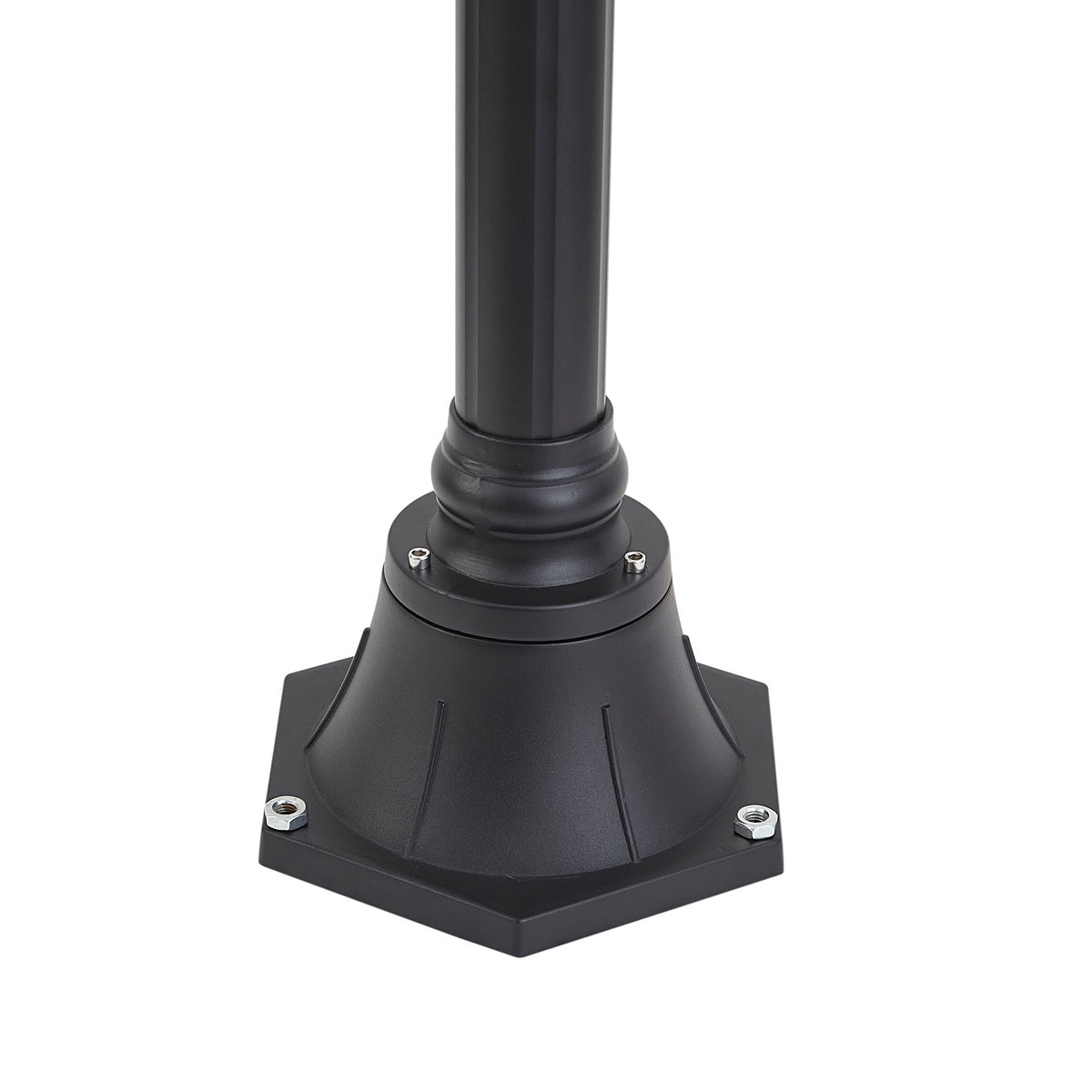 Qazqa classic-antique lampada bollard da esterno per giardino - Champs - nero, max. 15w, compatibile con lampadines LED, e27 - 4