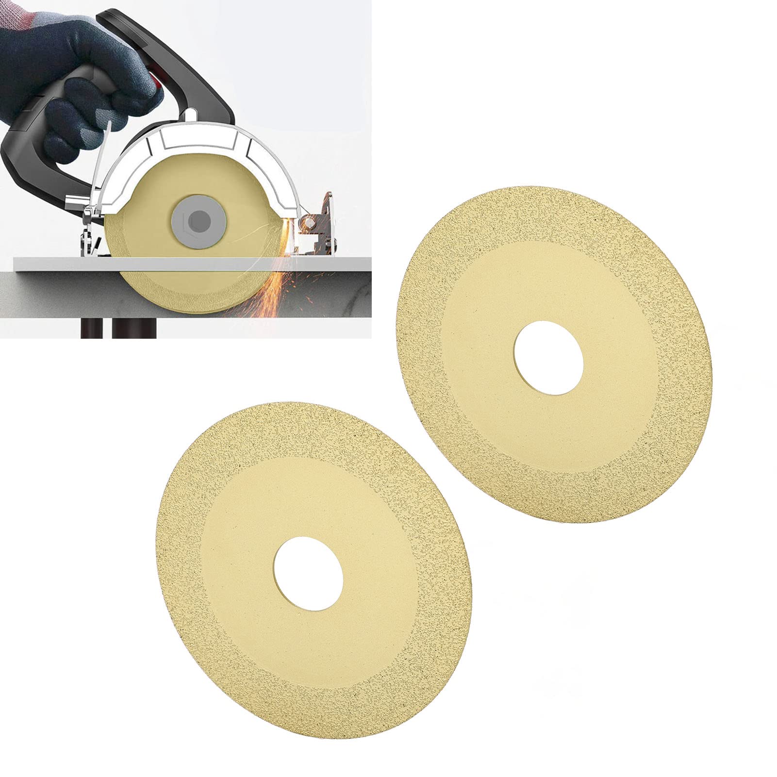 3 Dischi Diamantati Per Taglio Vetro - 115mm Per Vetro, Giada, Cristallo - Doppio Lato Per Taglio E Molatura