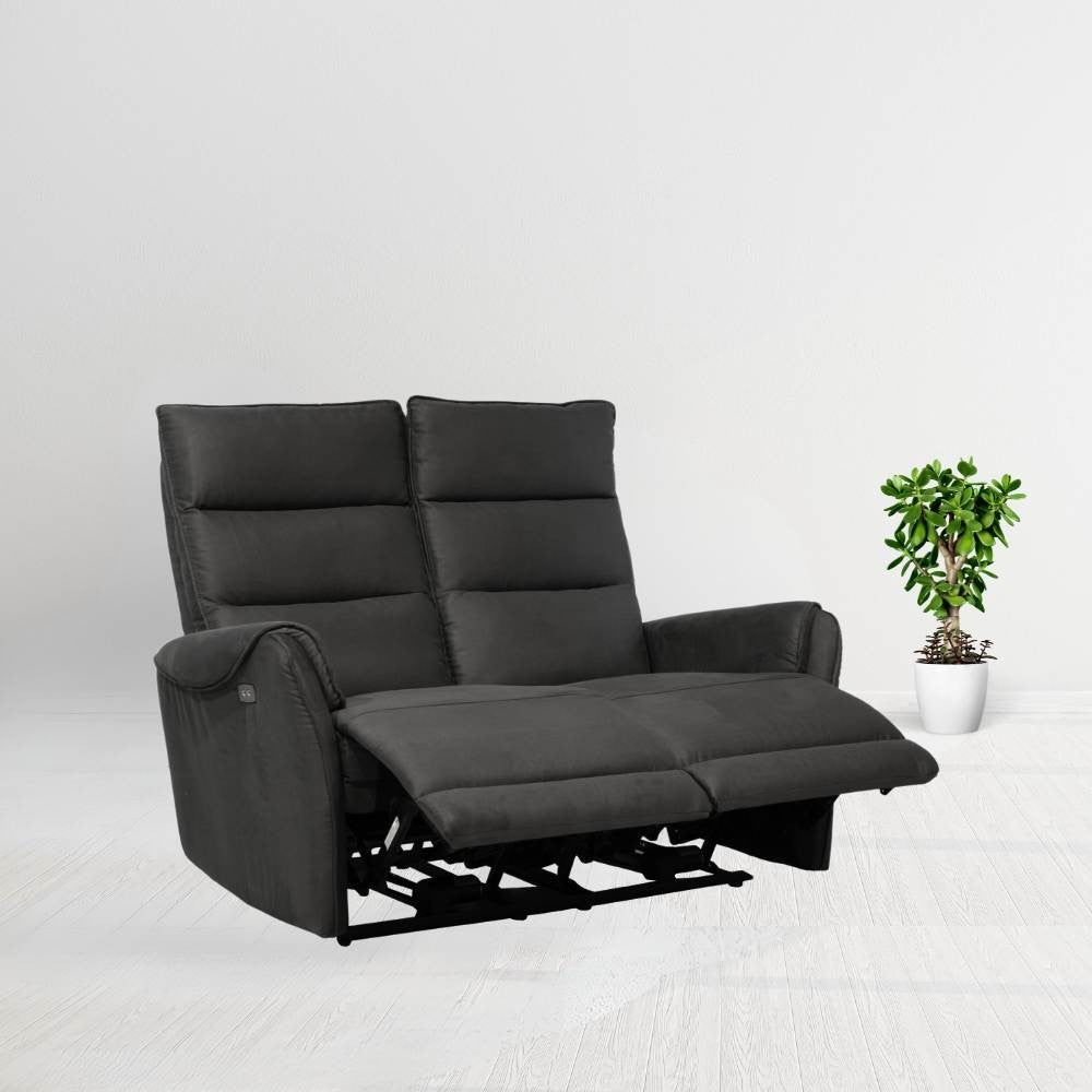 ECODE® Canapé 2 Places avec Inclinaison Électrique Indépendante et Massage – Mode TV Reclinable Indépendant de Chaque Côté, 8 Vibromoteurs, Chaleur Lombaire, Double Commande, Double USB