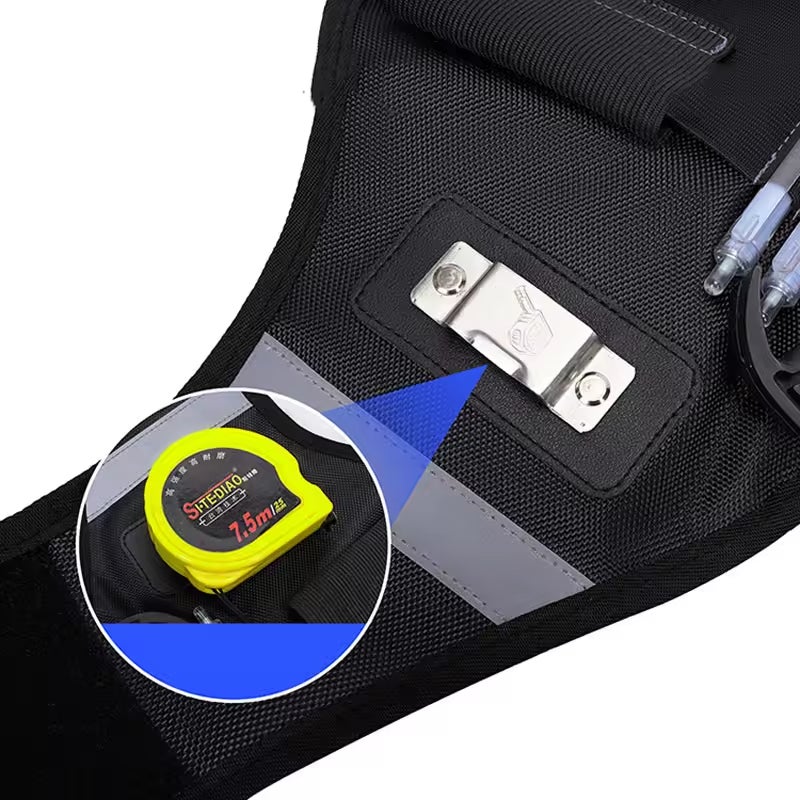 Colete de ferramentas para eletricistas BEXTCOK de 1 peça, colete de trabalho respirável com vários bolsos, colete de ferramentas para trabalhadores - 2