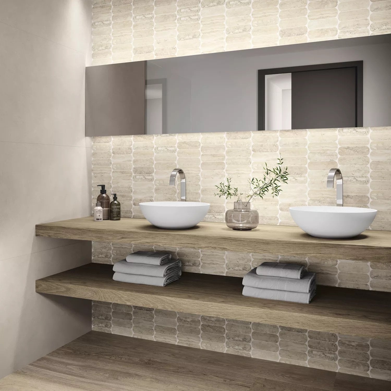 Carrelage Mural Effet Pierre Beige Sable Mat TRAVENTO 5x15 cm Sand (0 ...