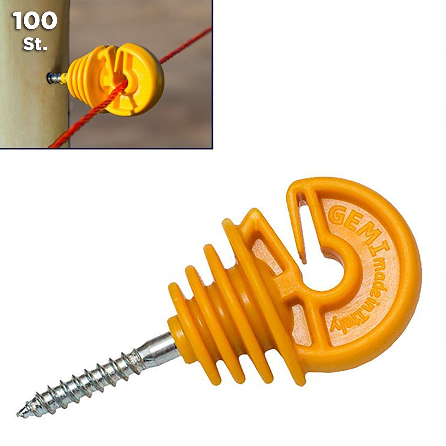 25 Clip Isolanti Per Nastro Elettrico Recinzione – Palo In Legno, Cavallo, Poli Equestri (Smart)