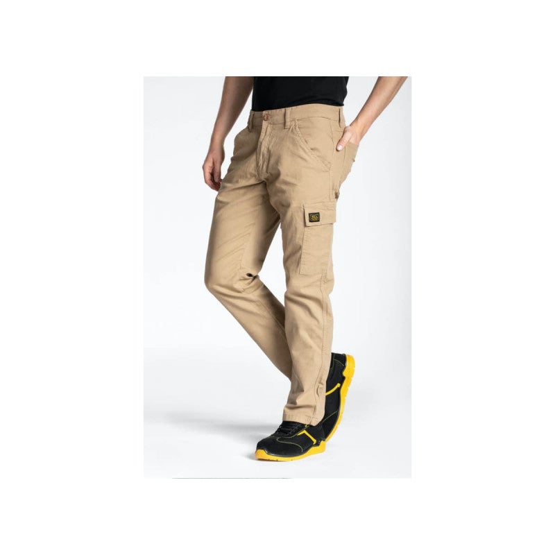 Pantalon de travail RICA LEWIS - Homme - Taille 48 - Multi poches - Coupe charpentier - Stretch - Beige - CARP - 2