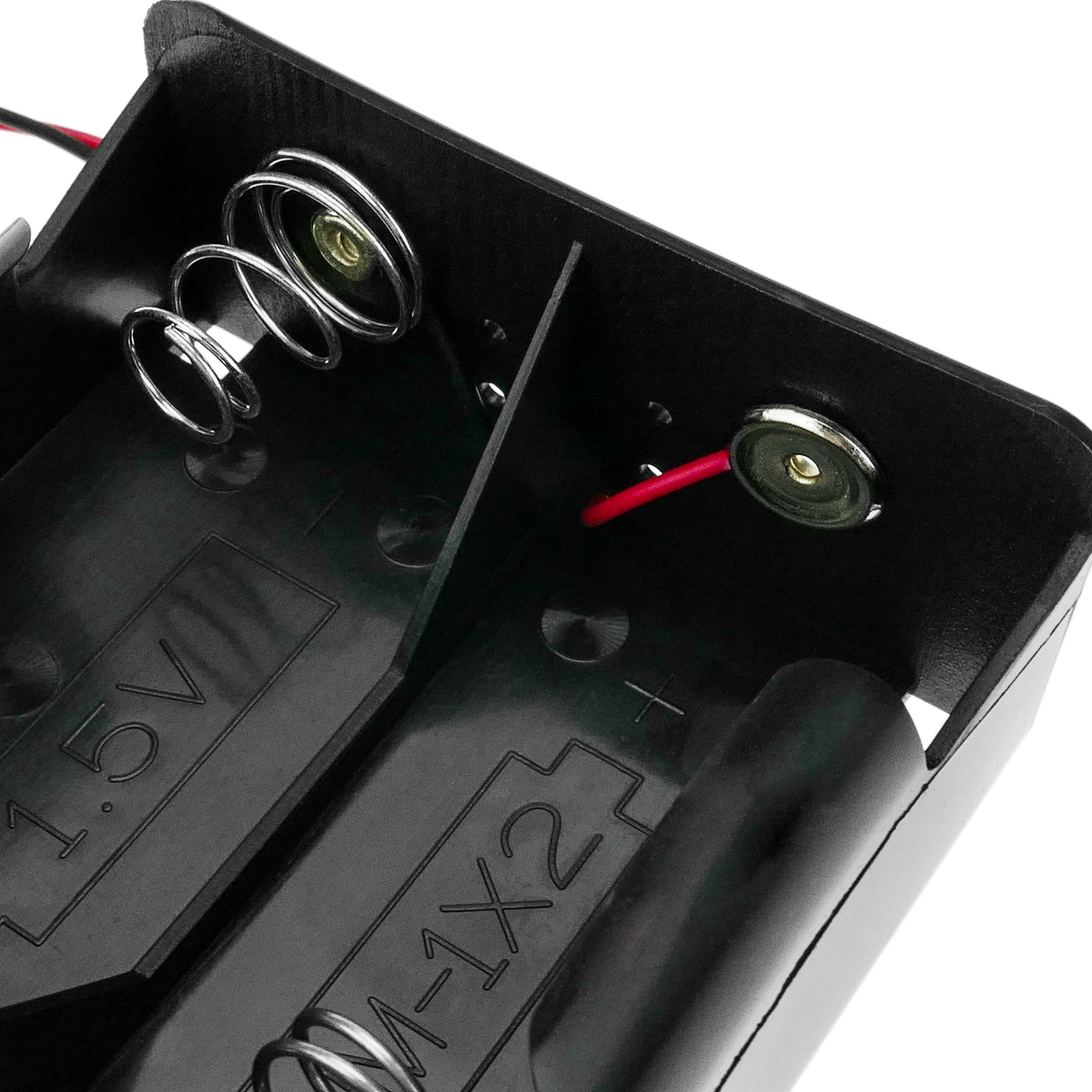 Battery compartment. Porte-pile plat pour 2 piles D LR20 R20 1.5V C C - 5