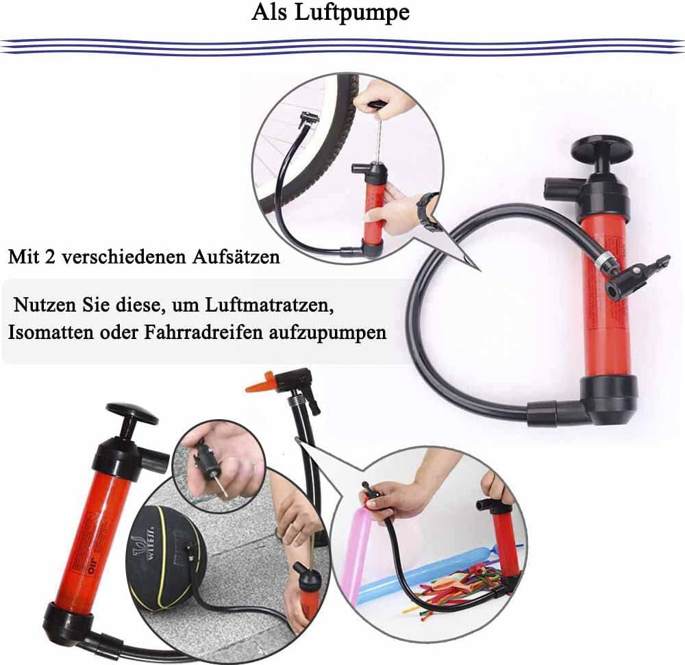 Pompe a Eau Manuelle, Pompe Vidange Huile Moteur, Pompe de Transfert de Carburant Essence Gasoil Fioul - 4