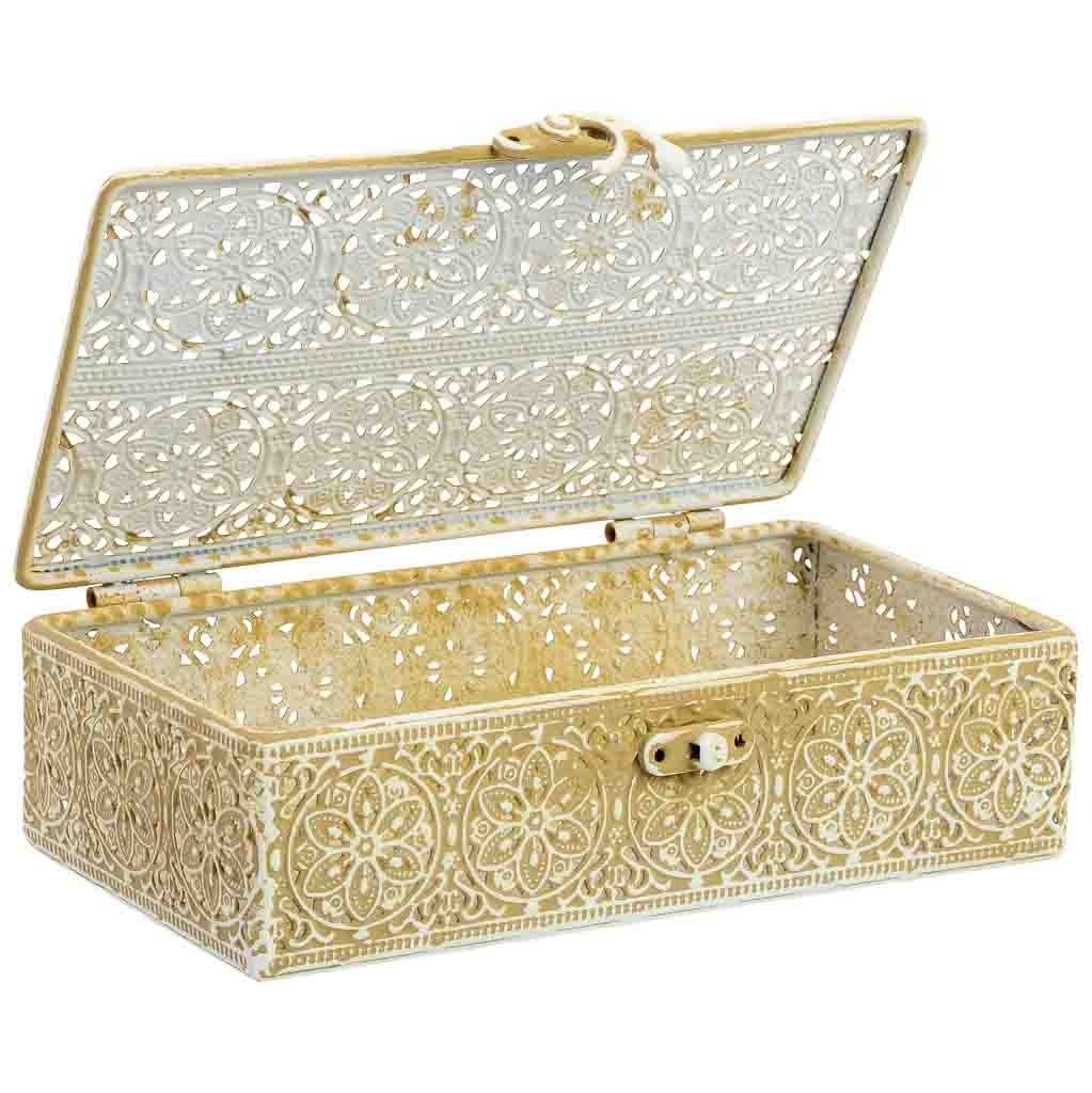 Boîte décorative en métal 21 x 13 x 6h cm | Leroy Merlin