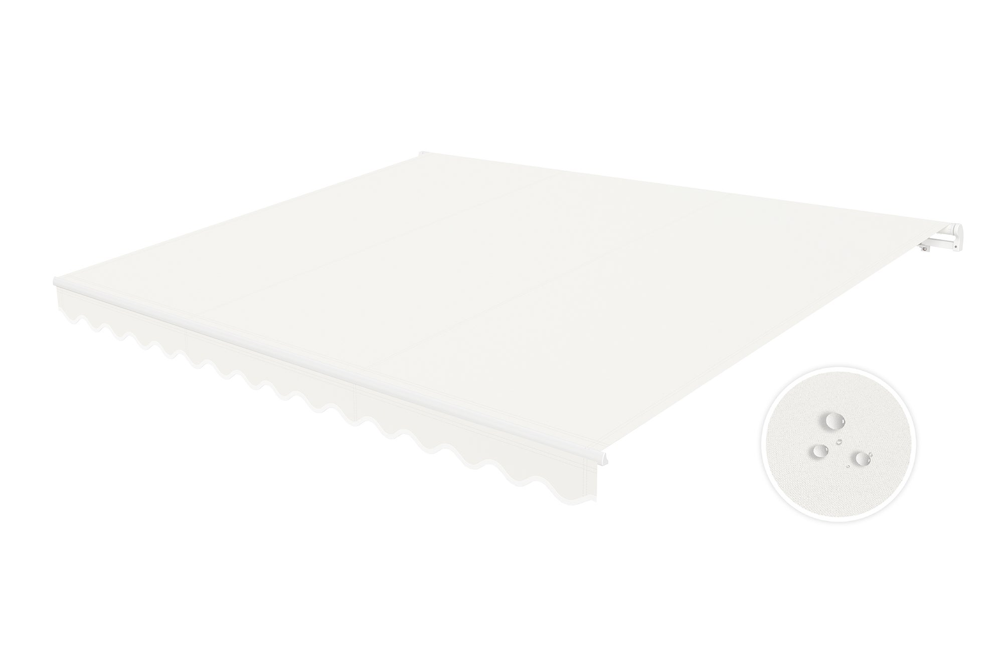 Store banne monobloc structure blanche VECCHIO 4m x 3m toile beige - 9