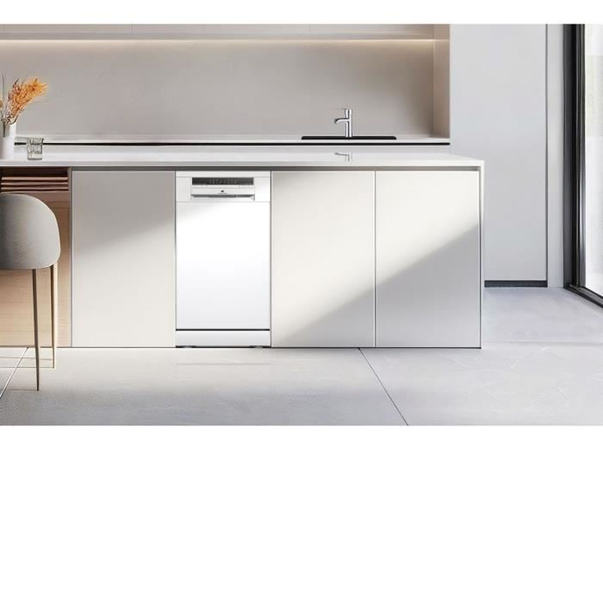 Lave-vaisselle pose libre - CONTINENTAL EDISON - CELV1145W - 11 couverts - 45 cm - 45 dB - Blanc - 6