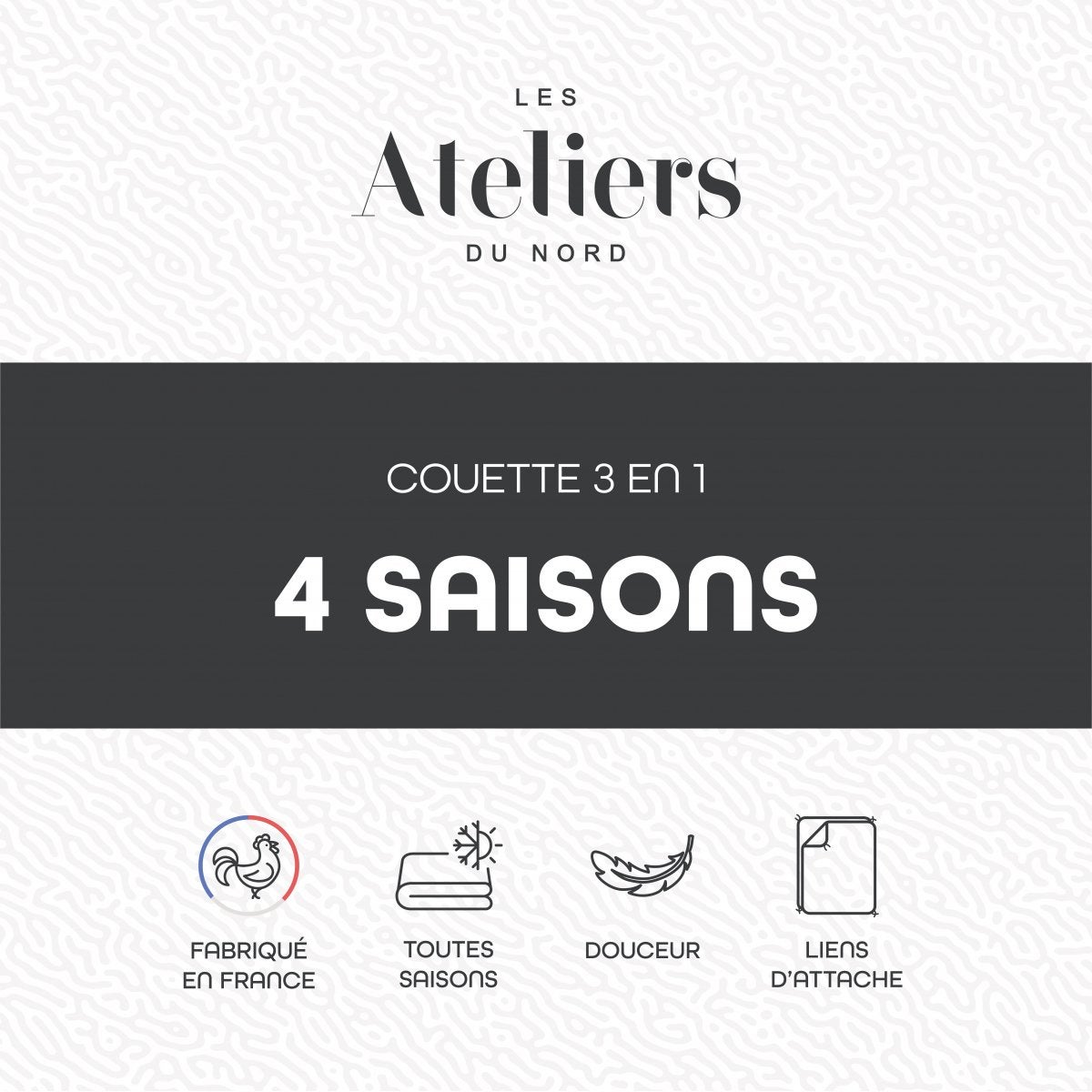 Couette 4 saisons 3en1 240x260cm - 4