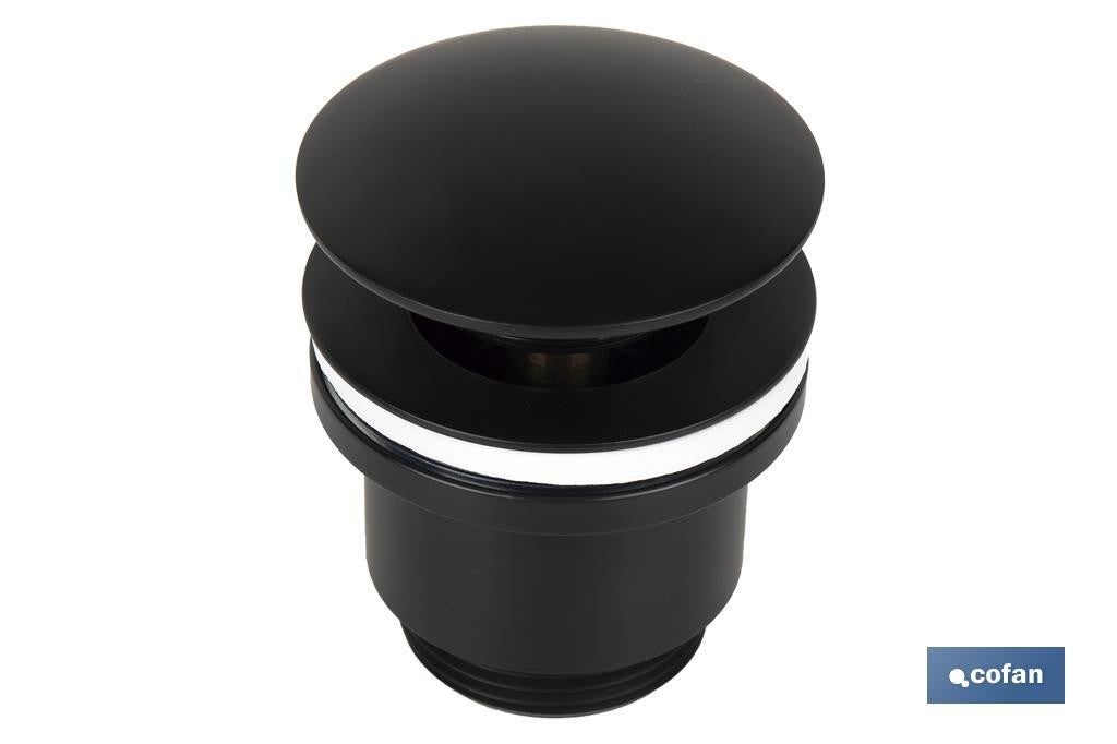 Schwarzes Click-Clack-Ventil mit großem Stopfen Ø63 mm | Leroy Merlin