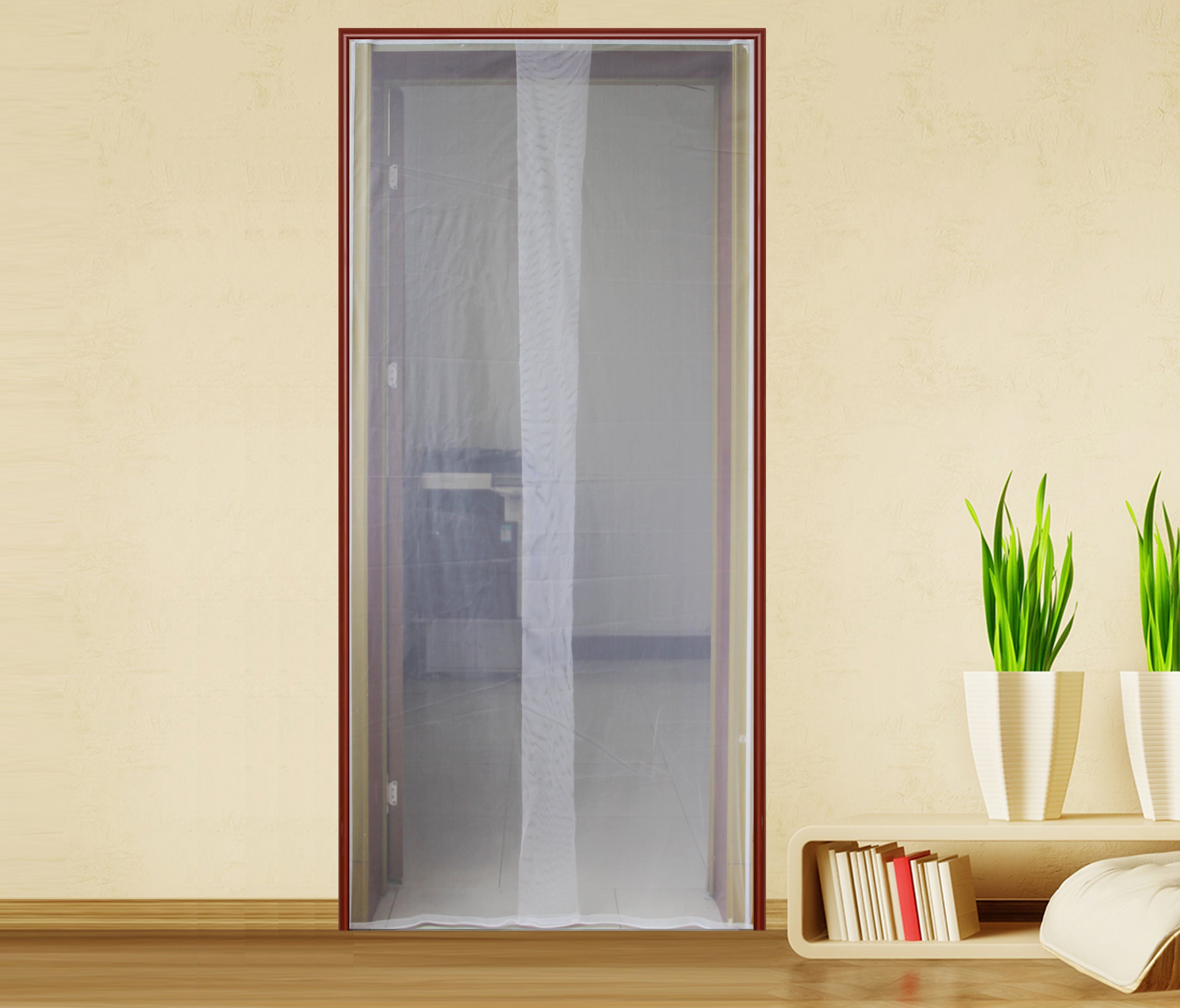 Mosquitera magnética para puerta, cortina protectora contra insectos con tiras adhesivas, chinchetas y tiras magnéticas, 90 x 210 cm | Leroy Merlin