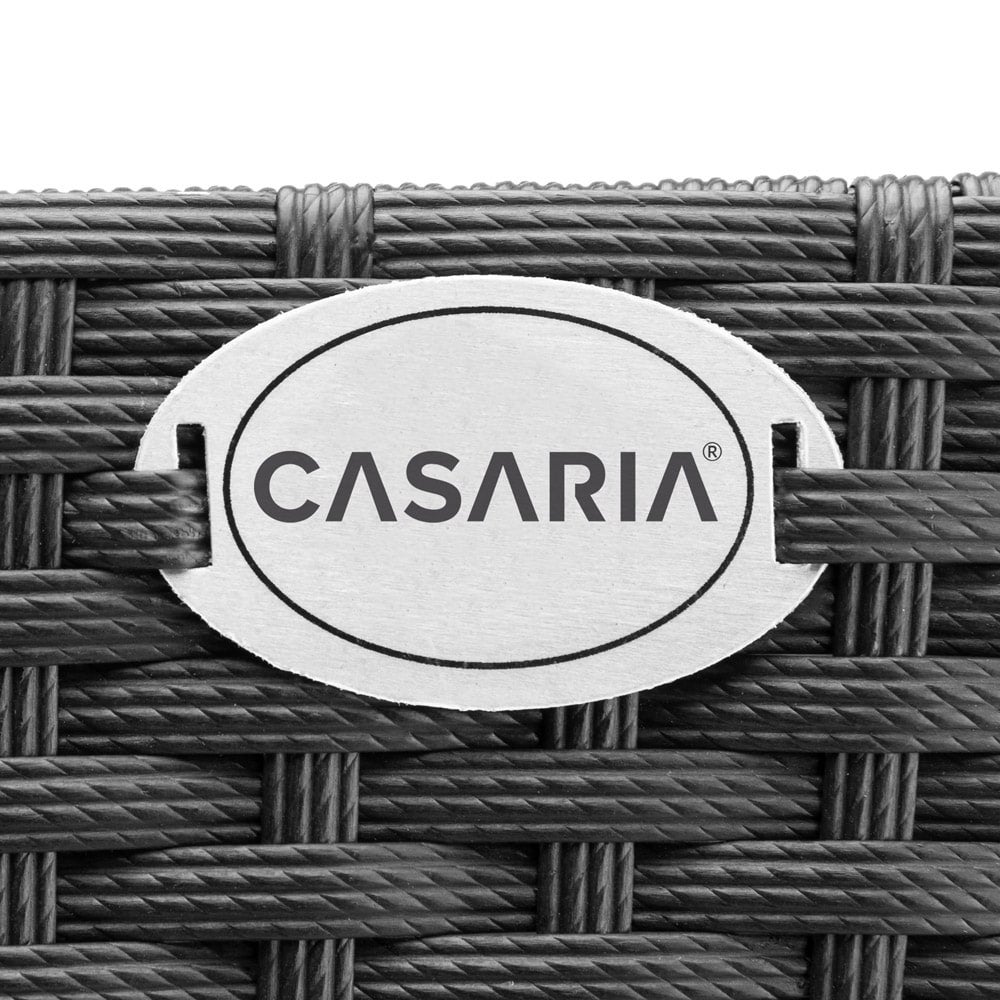 2x Bac à fleurs 11 litres support de montage intérieur extérieur jardinière pot de fleurs décoration balcon terrasse noir - 6