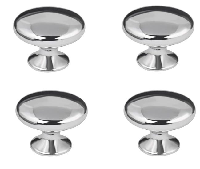 Placard Poignée Porte Poignée Fossette Mat Chromé 32mm + Vis Paquet De 100 5053155734370 Placard Poignée Porte Poignée Fossette Mat Chromé 32mm + Vis Paquet De 100 5053155734370