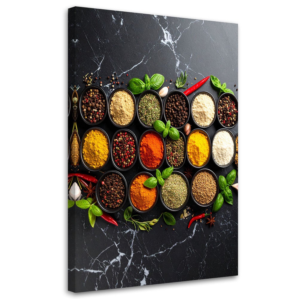 Obraz nowoczesny, Przyprawy i zioła kuchenne 40x60