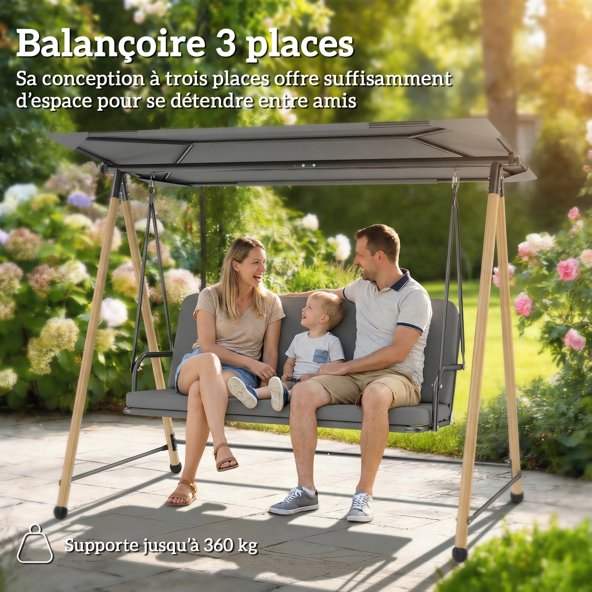 Balancelle de jardin acier Outsunny - 4