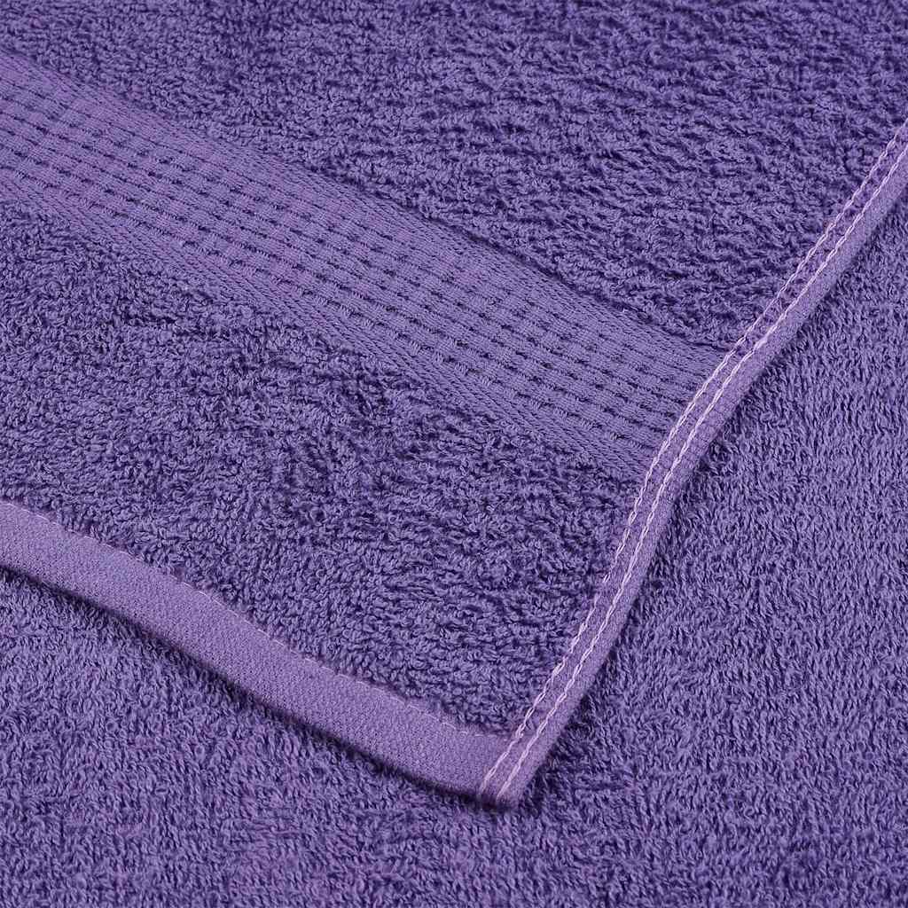 Serviettes de douche 10 pcs | Serviettes de bain violet 70x140cm 360 g/m² 100% coton CFW628699 - 6