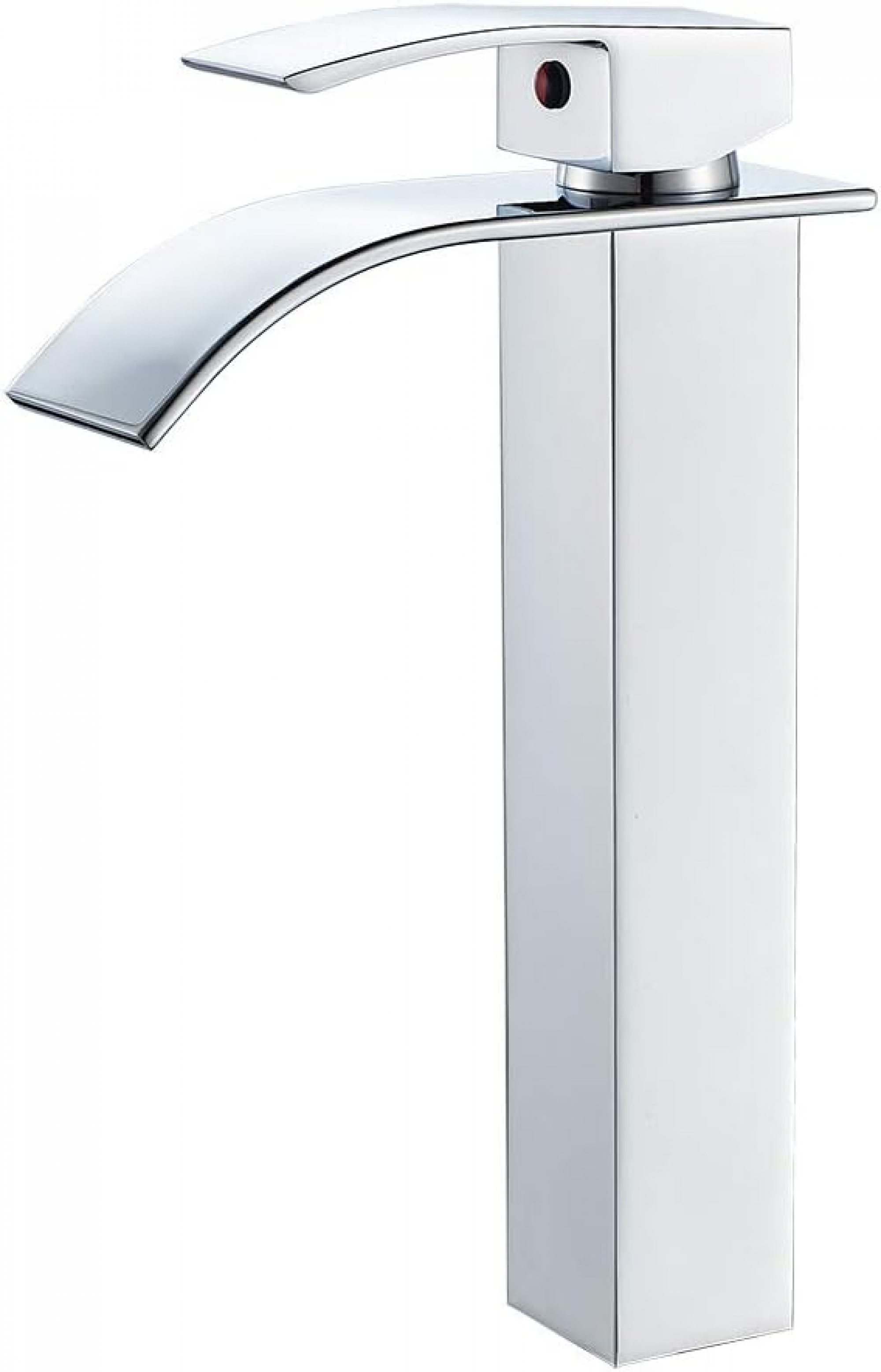 Bateria umywalkowa, bateria łazienkowa typu wodospad, wysokość 30 cm (srebrna)