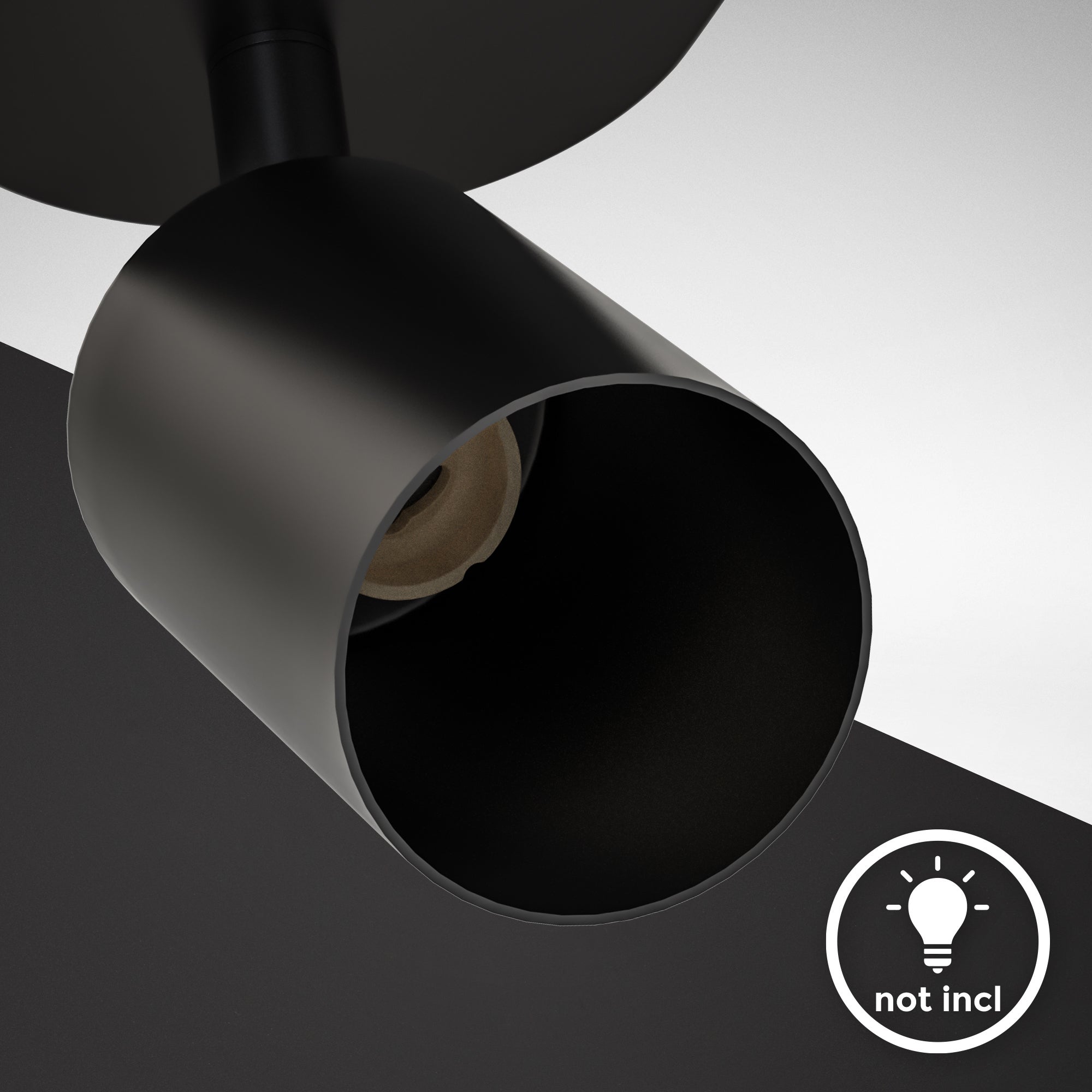 Spot LED 2 lampes - IP20 - 270x60x90mm - Noir - 2xGU10 max. 9W - non dimmable - têtes orientables - B.K.Licht - 7