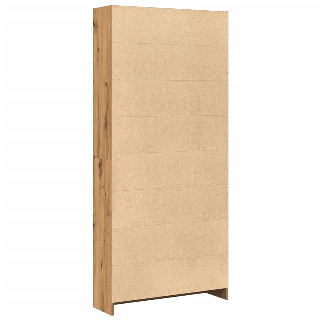 Bibliothèque pour Séjour en Bois Marron H. 24 x l. 80 x P. 24 cm - 6