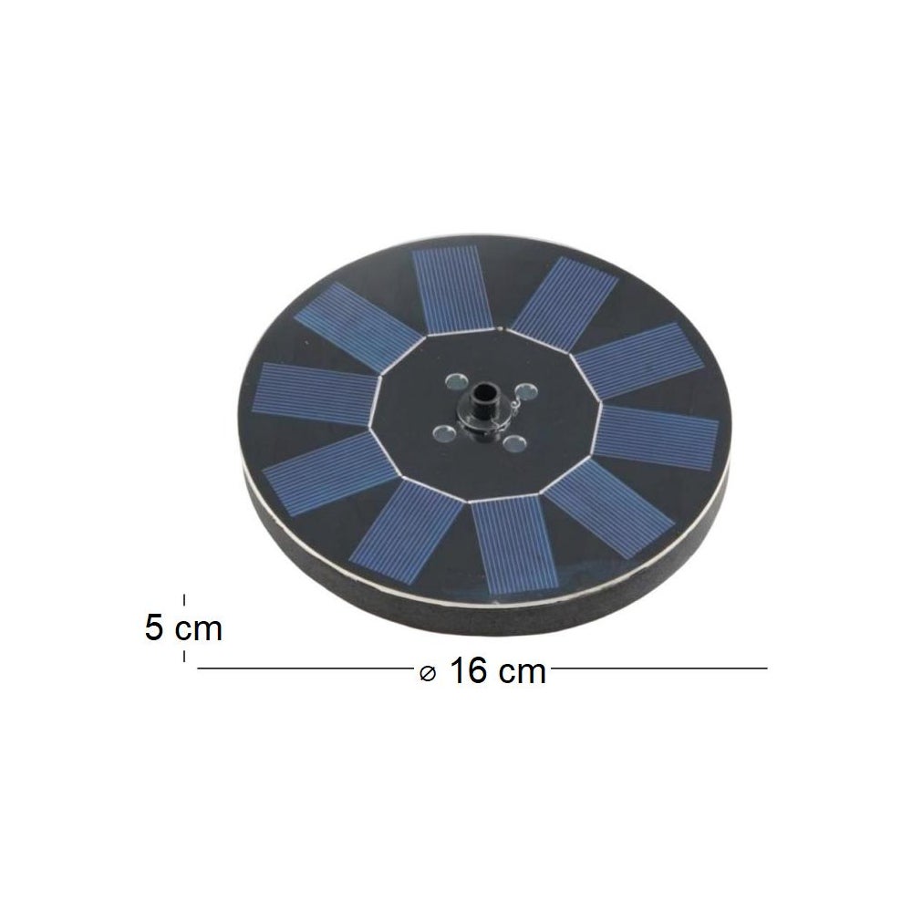 Fontaine extérieure ronde en résine alimentation solaire Fontaine + batterie + éclairage Just Sun - 3