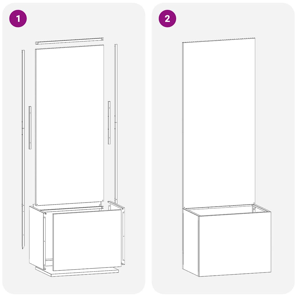 Écran de confidentialité de jardin Argent 50 x 32 x 150 cm vidaXL - 9