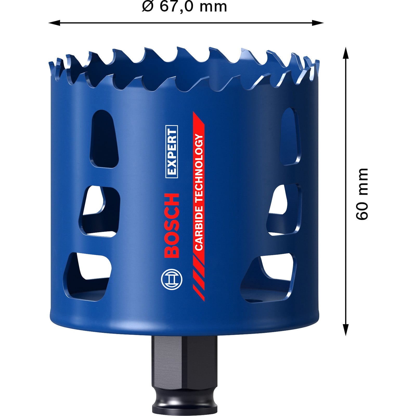 Scie trépan expert carbure multimatériaux 67 x 60mm BOSCH 2608900432 - 6