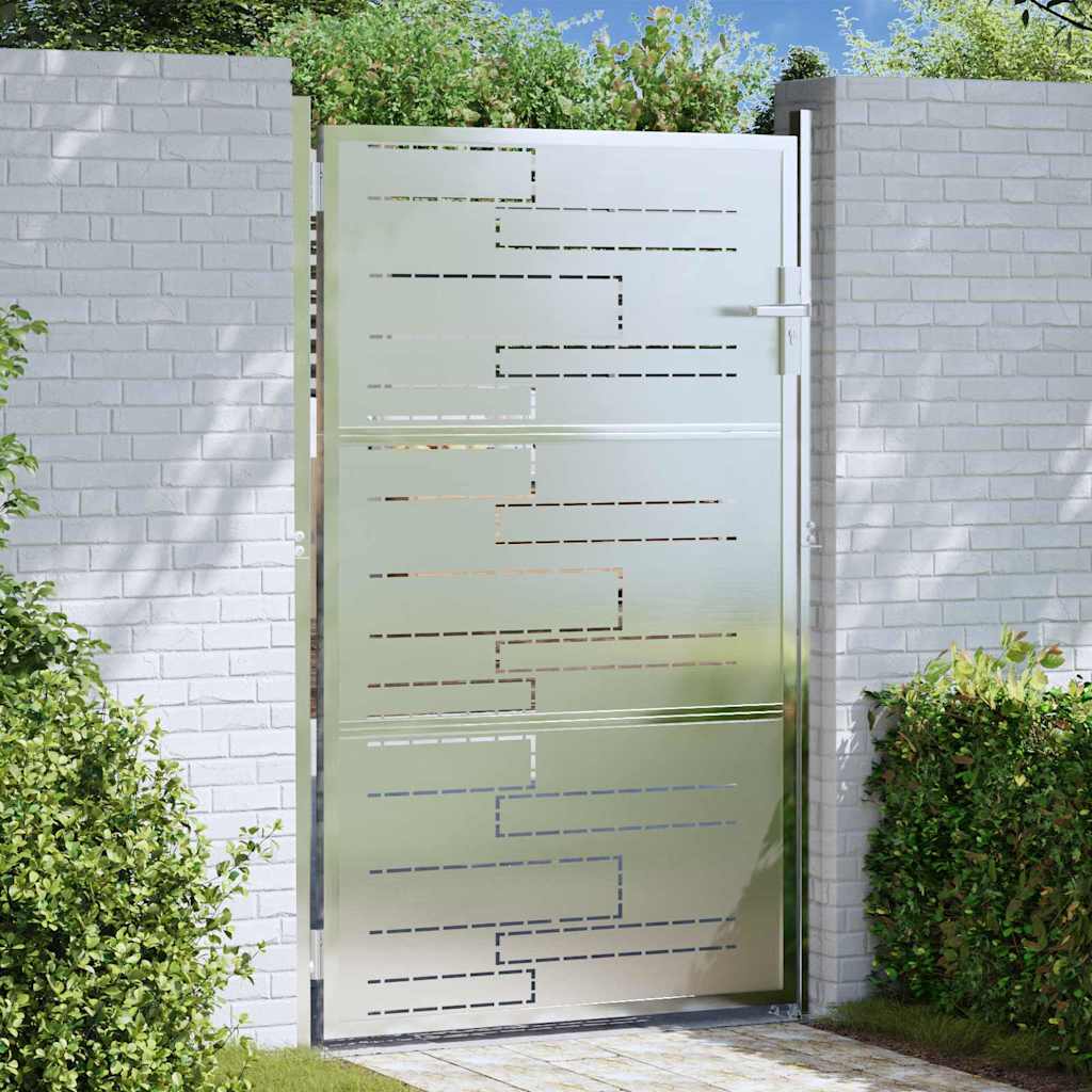 Vidaxl Puerta De Jardín 85 X 120 Cm Acero Inoxidable Plateado Acero Inoxidable, Leroy Merlin