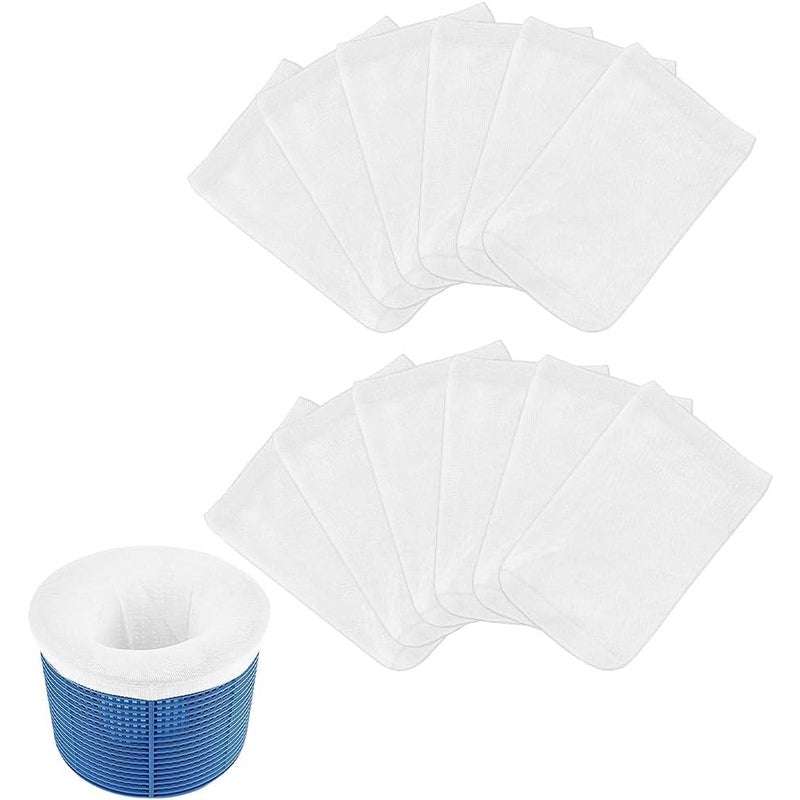 20 sztuk skarpetek do skimmera, rozciągliwy nylonowy filtr basenowy, siatka filtrująca i osłona przeciwpyłowa, kolor biały