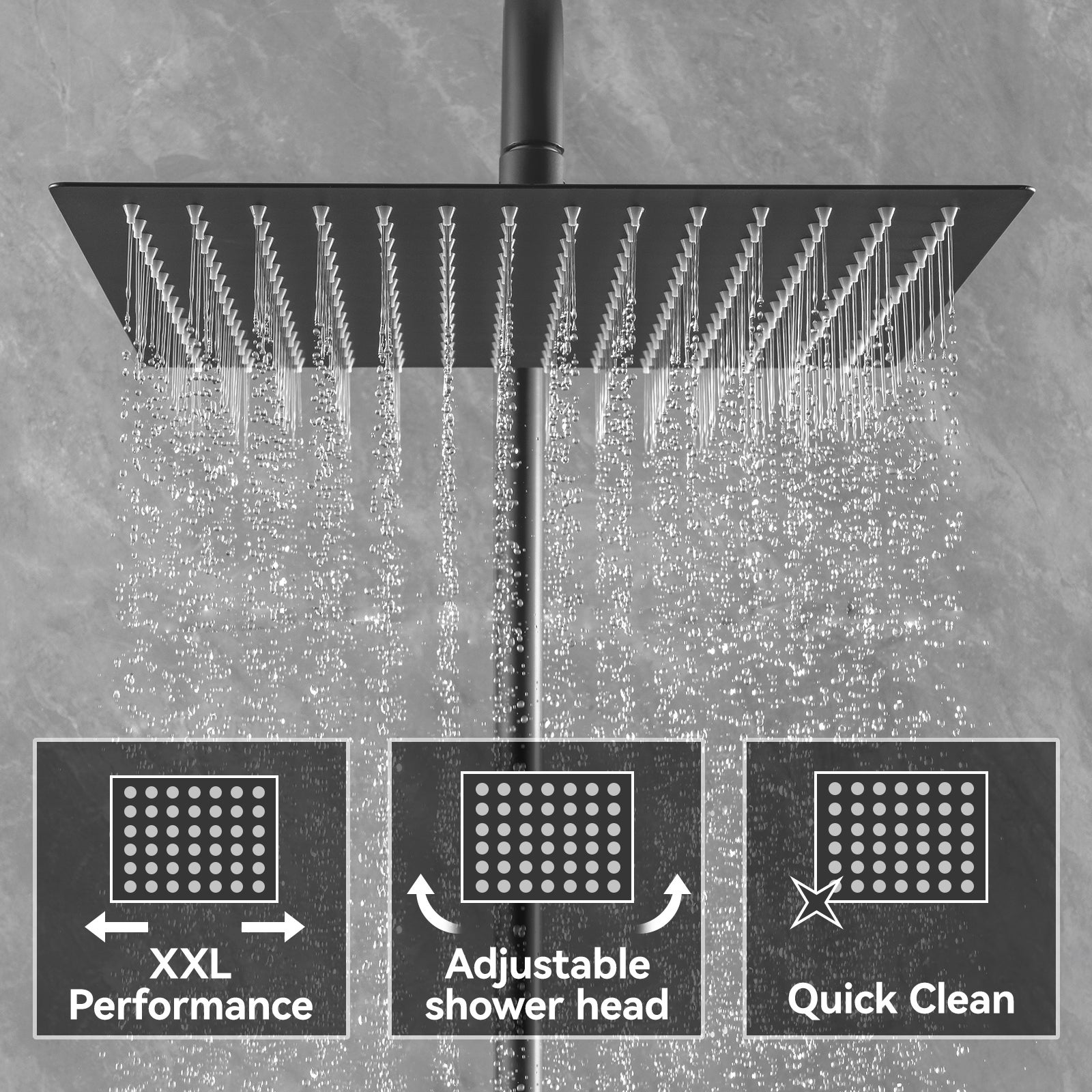 Ducha Termostática Cromo, Columna de Ducha con Mezclador, Set de Ducha 6 Funciones - 4