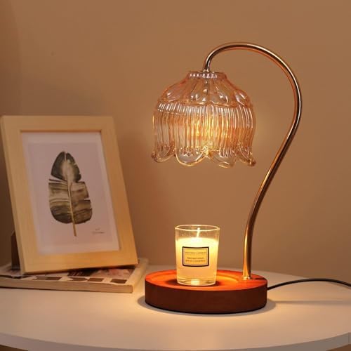 Lampe chauffante à bougie avec variateur - Lampe à bougie parfumée avec minuterie, livrée avec 2 ampoules [Classe énergétique F] - 2