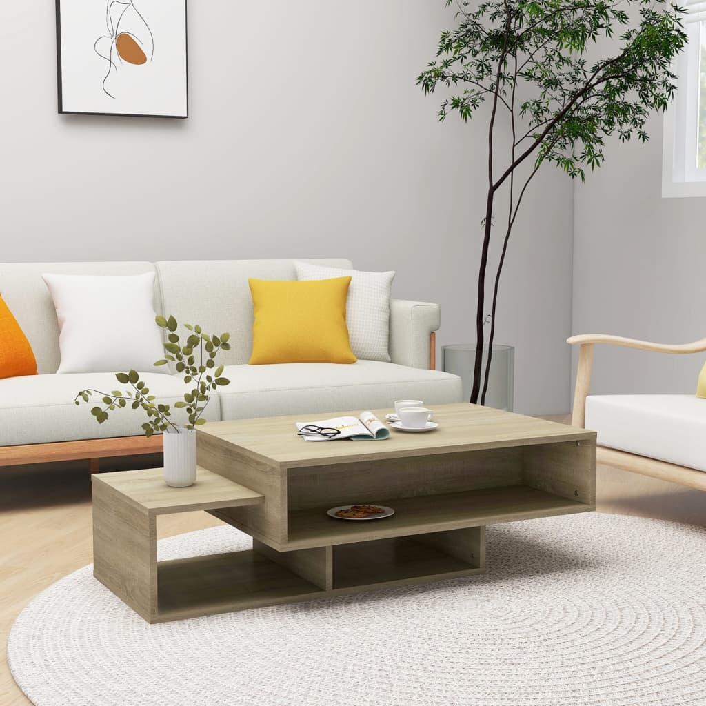 Stolik kawowy, dąb sonoma, 105x55x32cm, materiał drewnopochodny