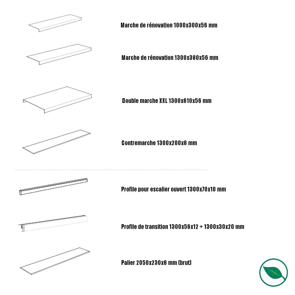 Marche rénovation d'escalier stratifié dark grey 1000 x 300 x 56 mm - PEFC 70% - 4
