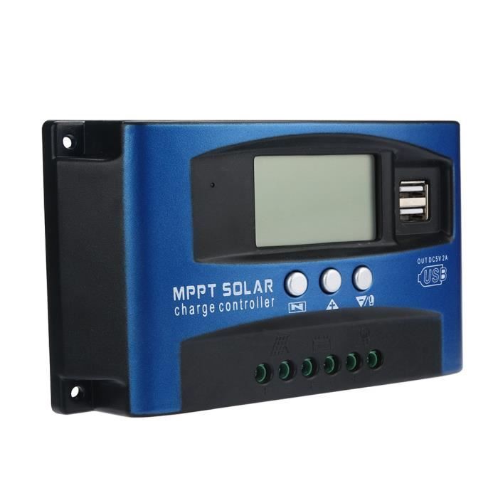 Régulateur de charge solaire - 100A MPPT - 12V/24V - Suivi automatique - Haute efficacité - 2