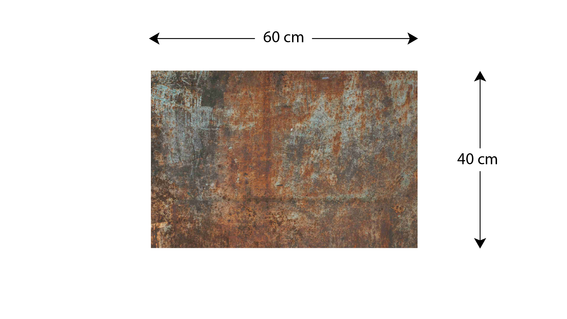 Tableau Magnétique en Métal Style Rouille 60x40cm, MetalBoards pour tout type d'Aimants - 4