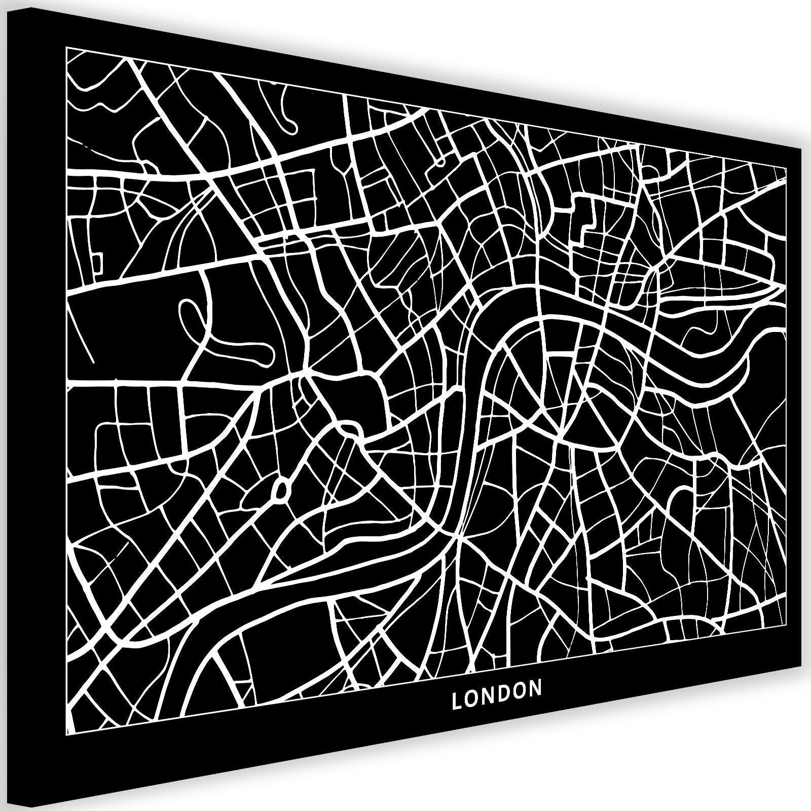 Obraz, Londyn - plan miasta 60x40