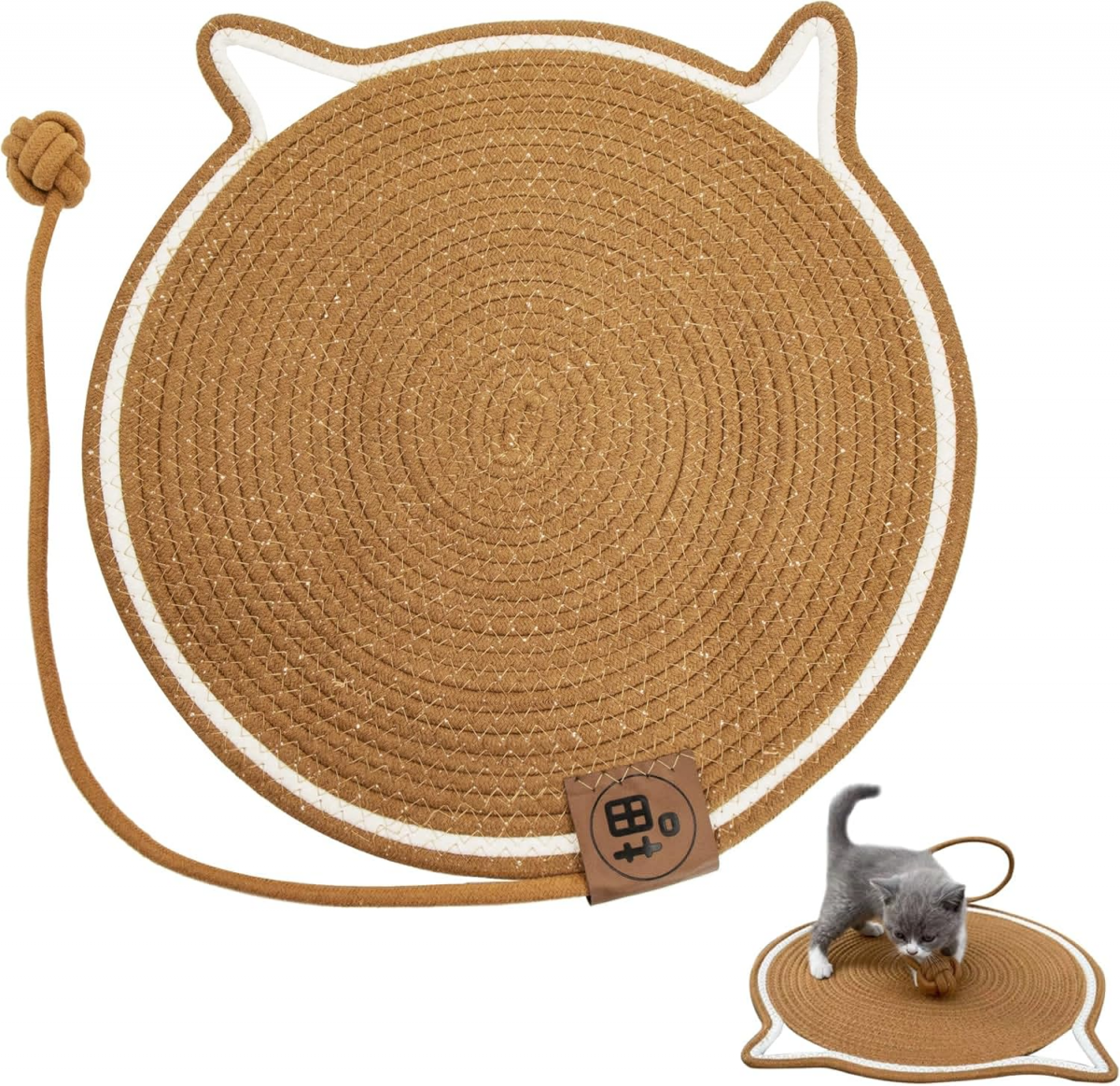 Zgâriat pentru pisici cu bilă în formă de ureche de pisică, accesoriu de protecție pentru ghearele pisoiului, diametru 43 cm
