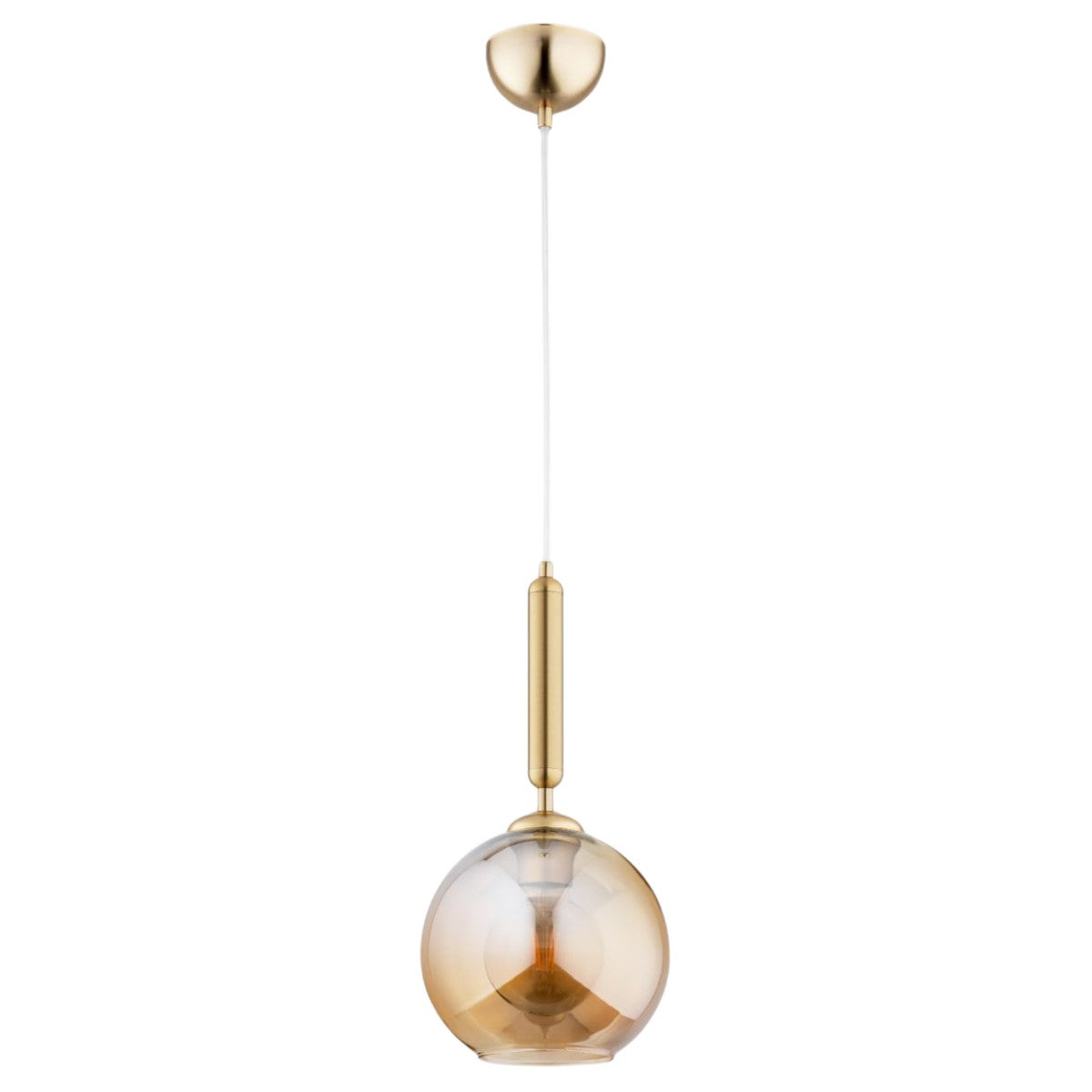Lampa wisząca Grall złoto-bursztynowy 1xE27x15W nowoczesna wym: 95 x 20 x 20 cm szkło Alfa
