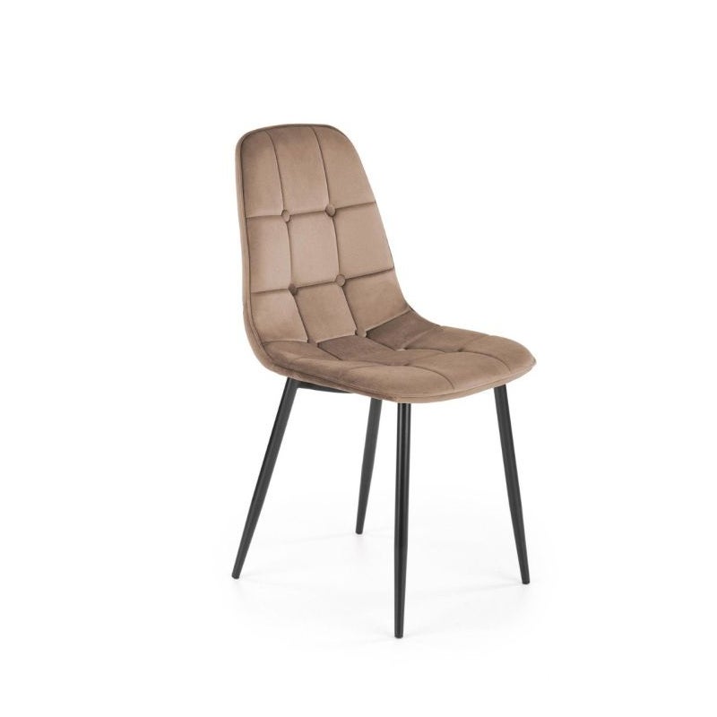 Krzesło tapicerowane K417 VELVET beżowe