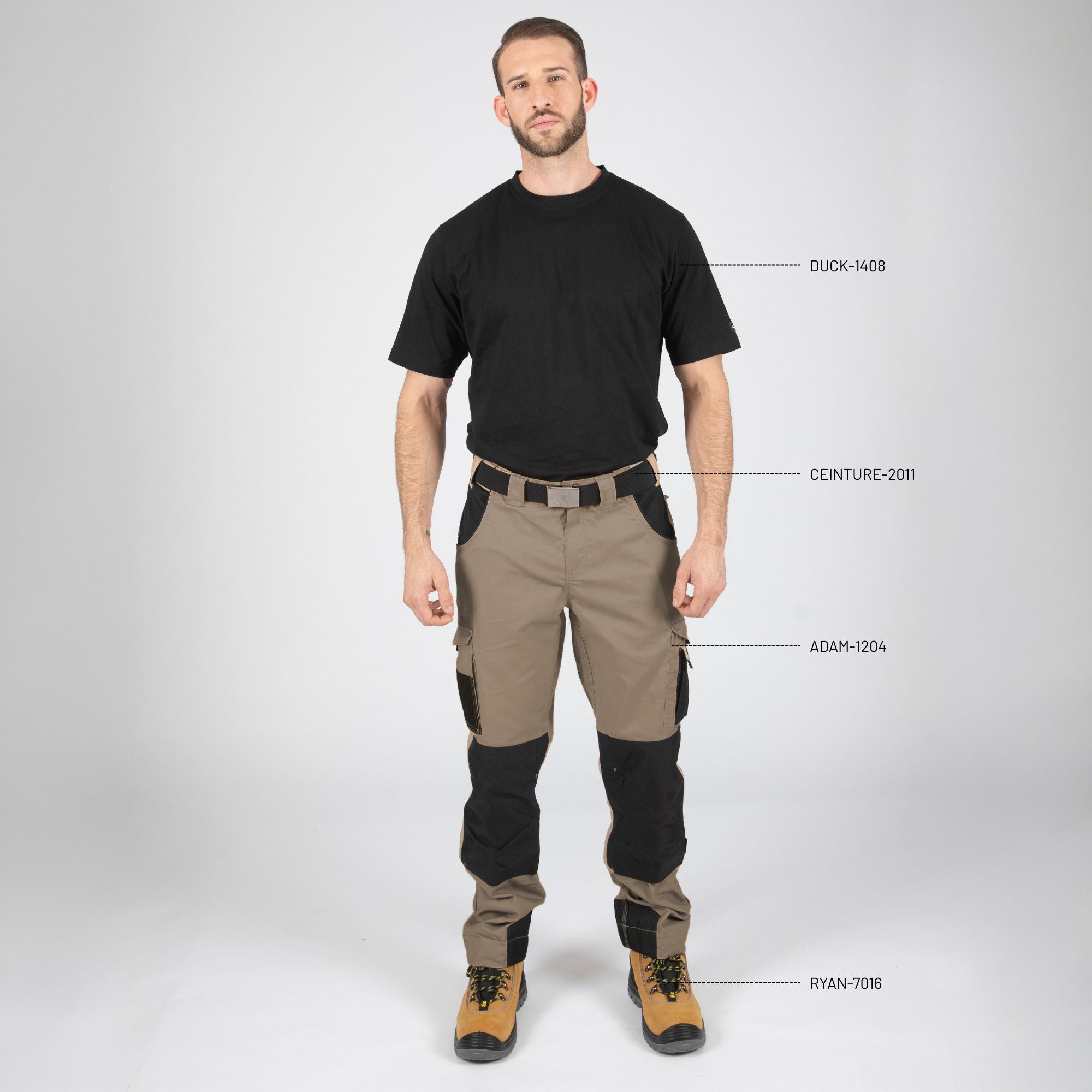 ADAM - PANTALON DE TRAVAIL - 1204 Brun , Anthracite 48 - 2