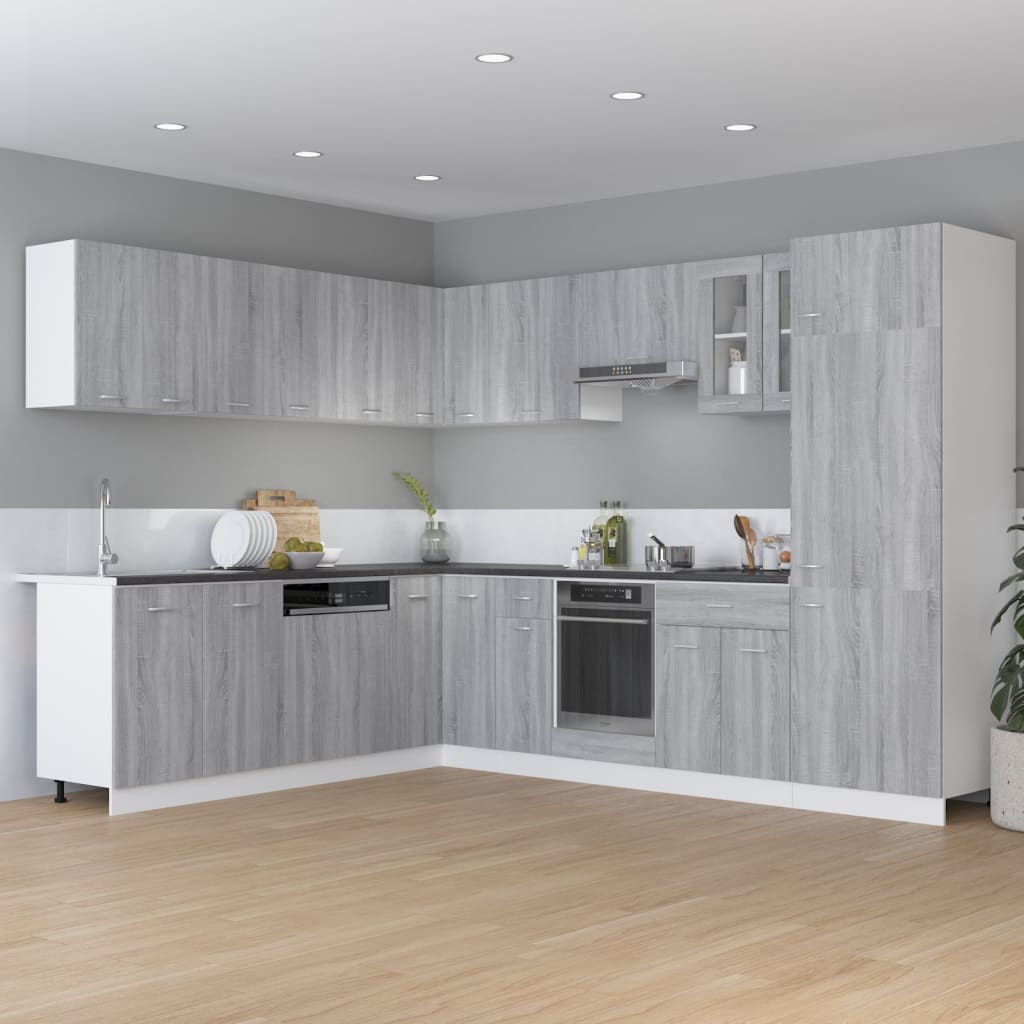 Armário para frigorífico 60x57x207cm madeira proc. cinza sonoma CFW958446 - 3