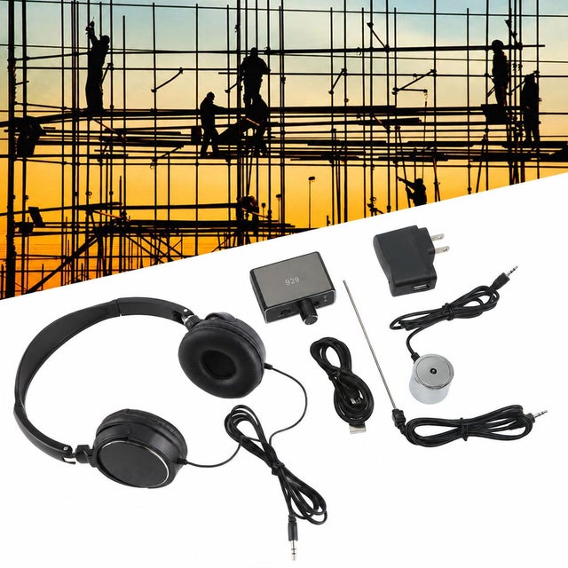 Détecteur De Fuite D'Eau Avec Casque Haute Fidélité Amplification 20000X Sonde Double Batterie 500mAh Pour Canalisation