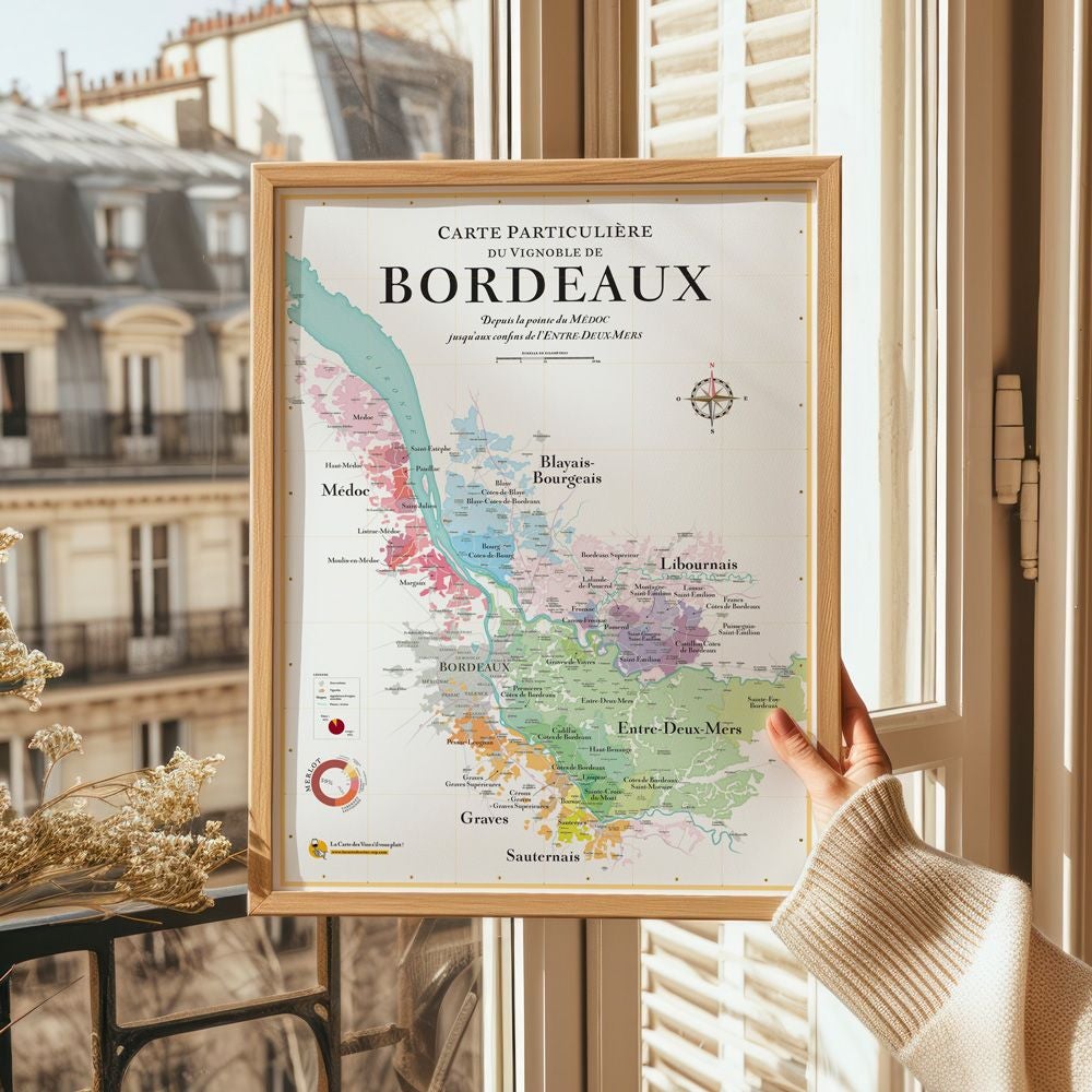 Affiche 50x70 cm - La Carte des Vins de Bordeaux - LA CARTE DES VINS SVP - 5