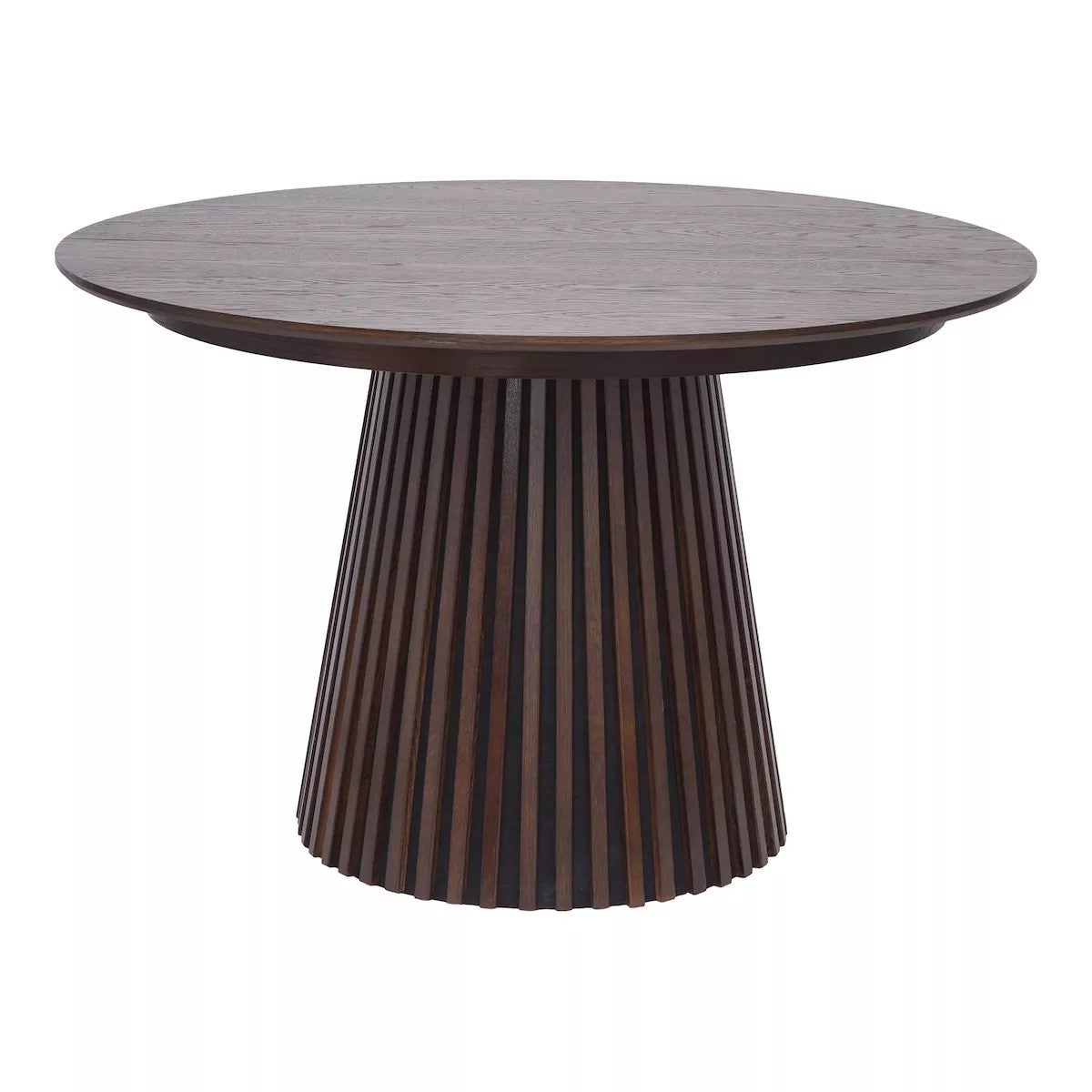 Table ronde extensible en bois brun - OSAKA | Leroy Merlin