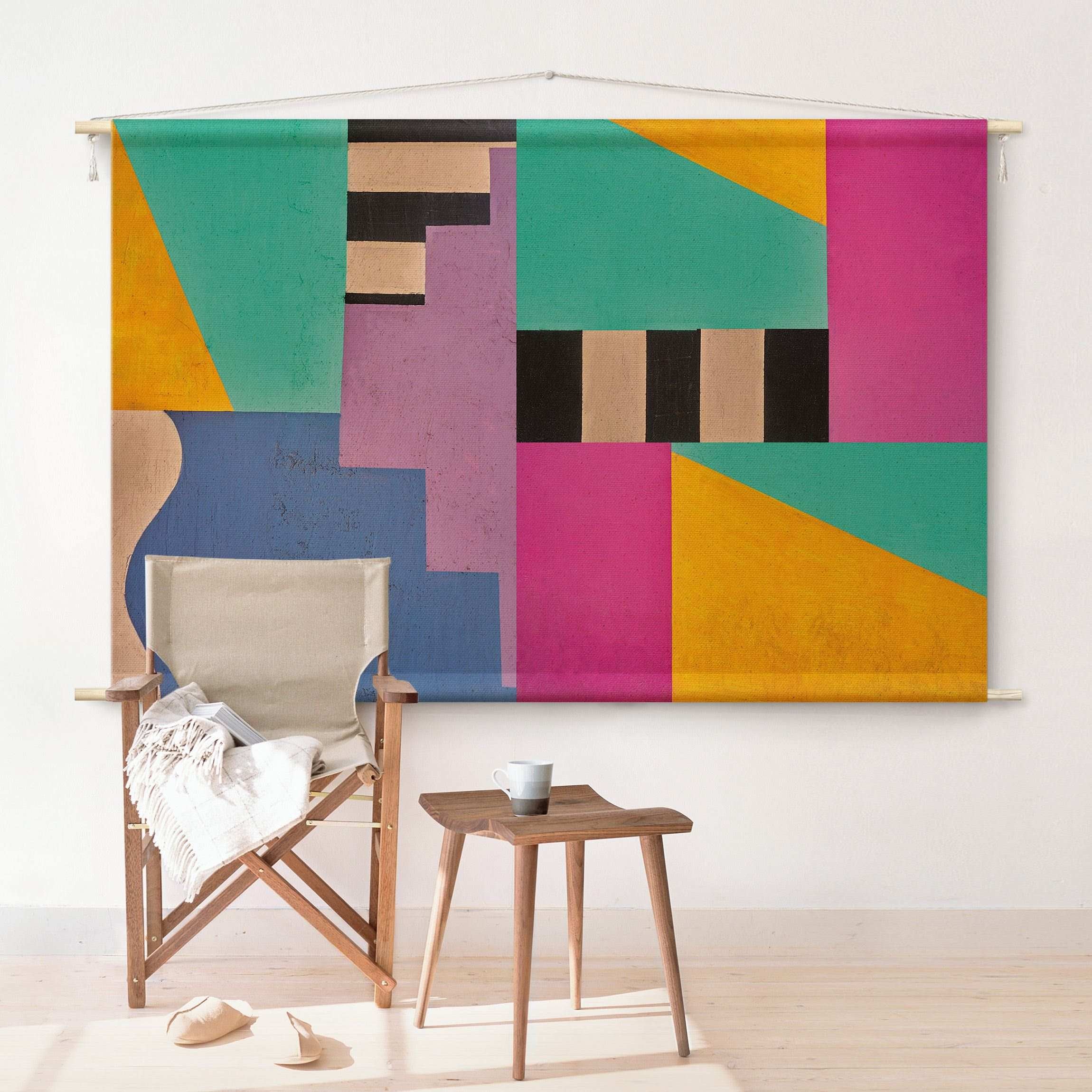 Leroy Color Example Tapiz - Big Bold Color Block Concrete 185 x 125 cm | Leroy Merlin