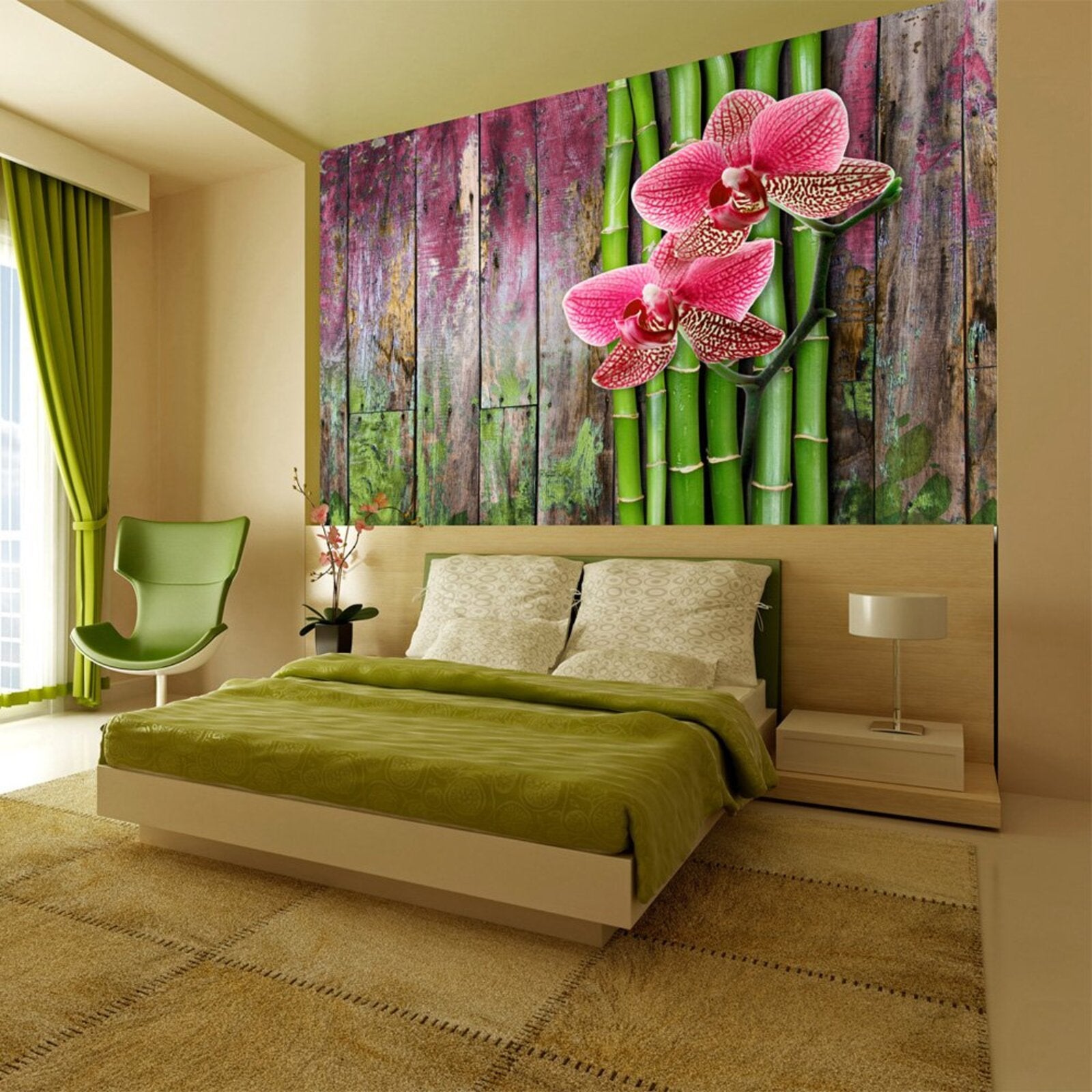 Papier peint plantes zen - 200 x 154 cm | Leroy Merlin