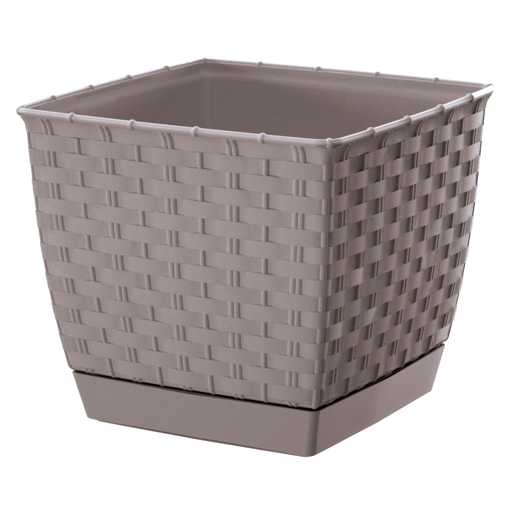 Prosperplast Batolla Meta 8.2L - Contenitore Quadrato In Plastica Mocca - 25x25x22 Cm - Per Alimenti O Oggetti Vari - 2